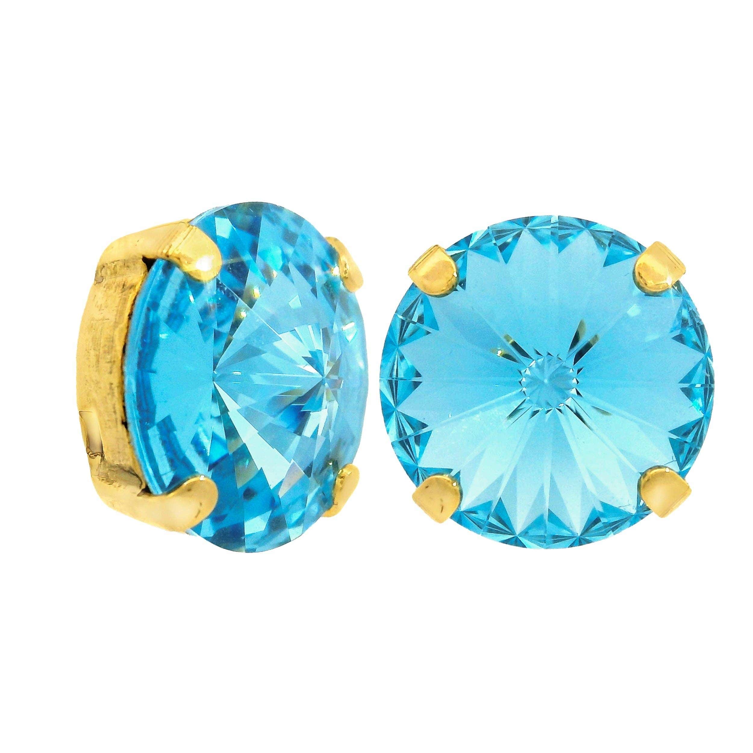 The Basics Studs: Aquamarine