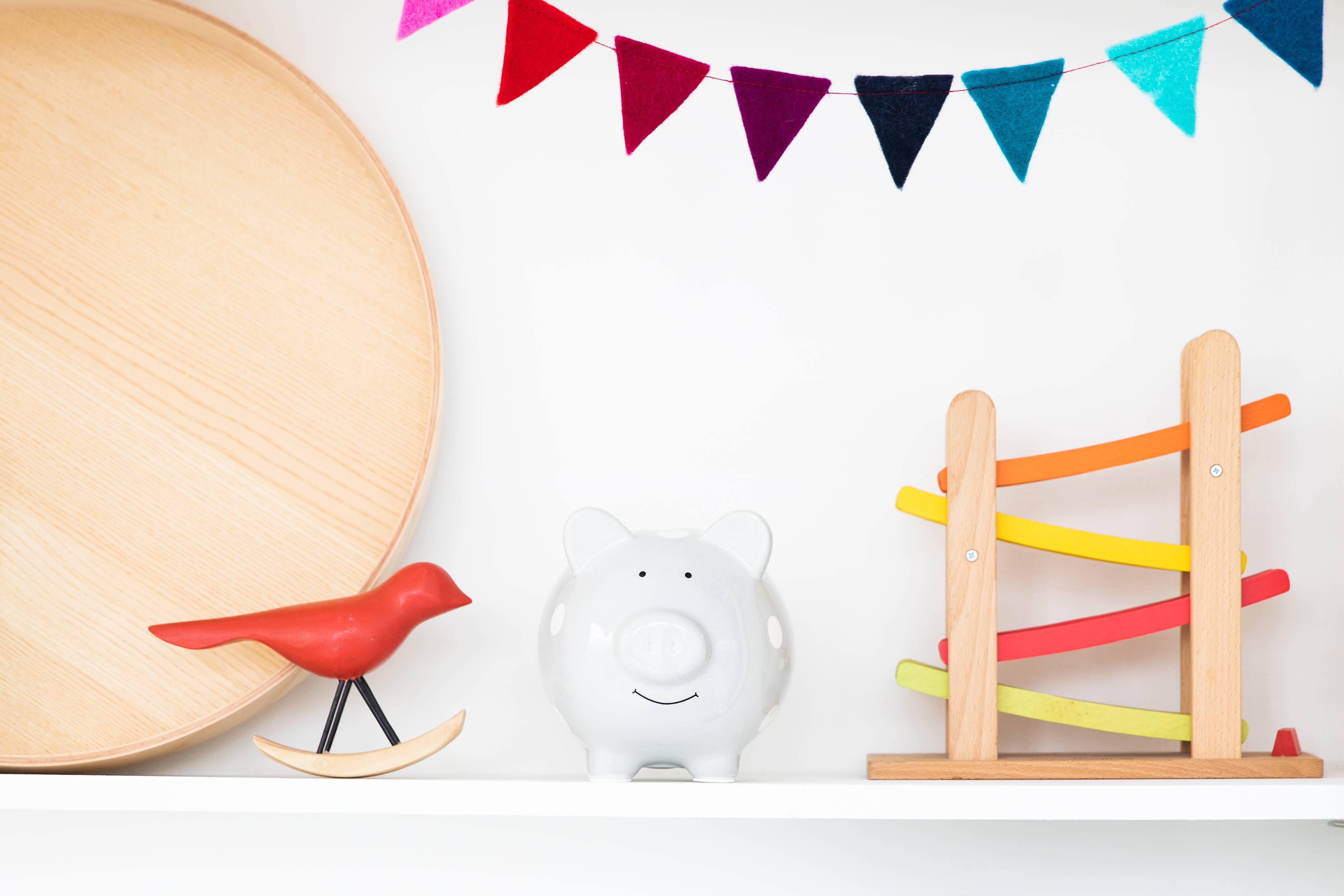 Polka Dot Piggy Bank: Pink