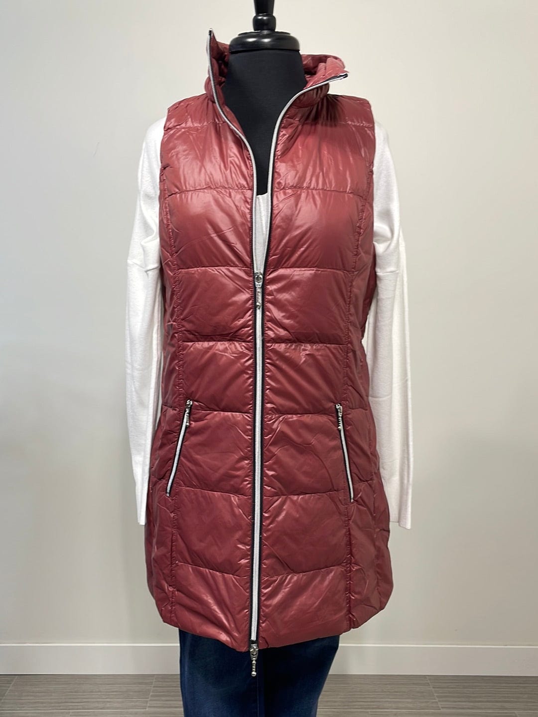 Goose Down Dark Rose Anorak Vest