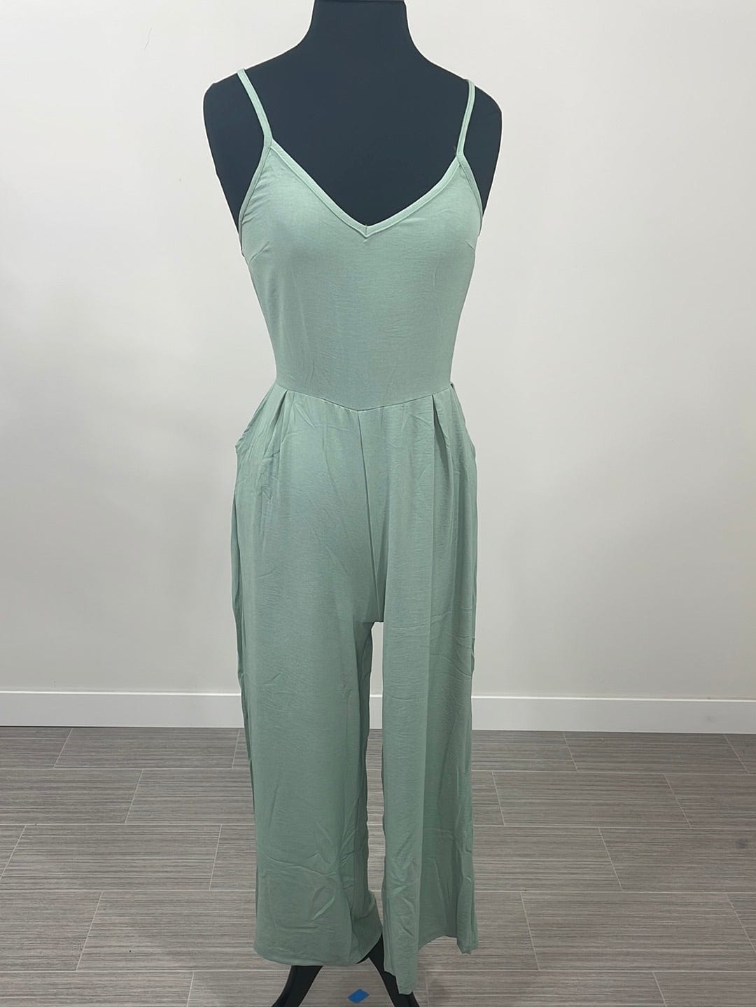 Sage Sleek Strappy Jumpsuit