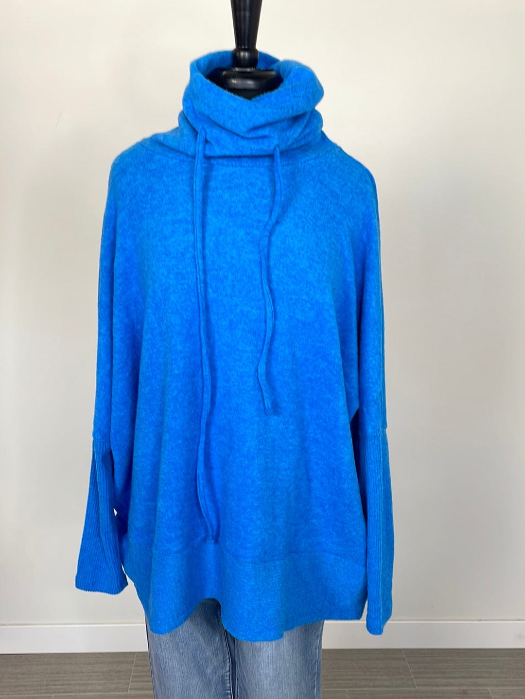 Ocean Blue Brushed Hacci Sweater