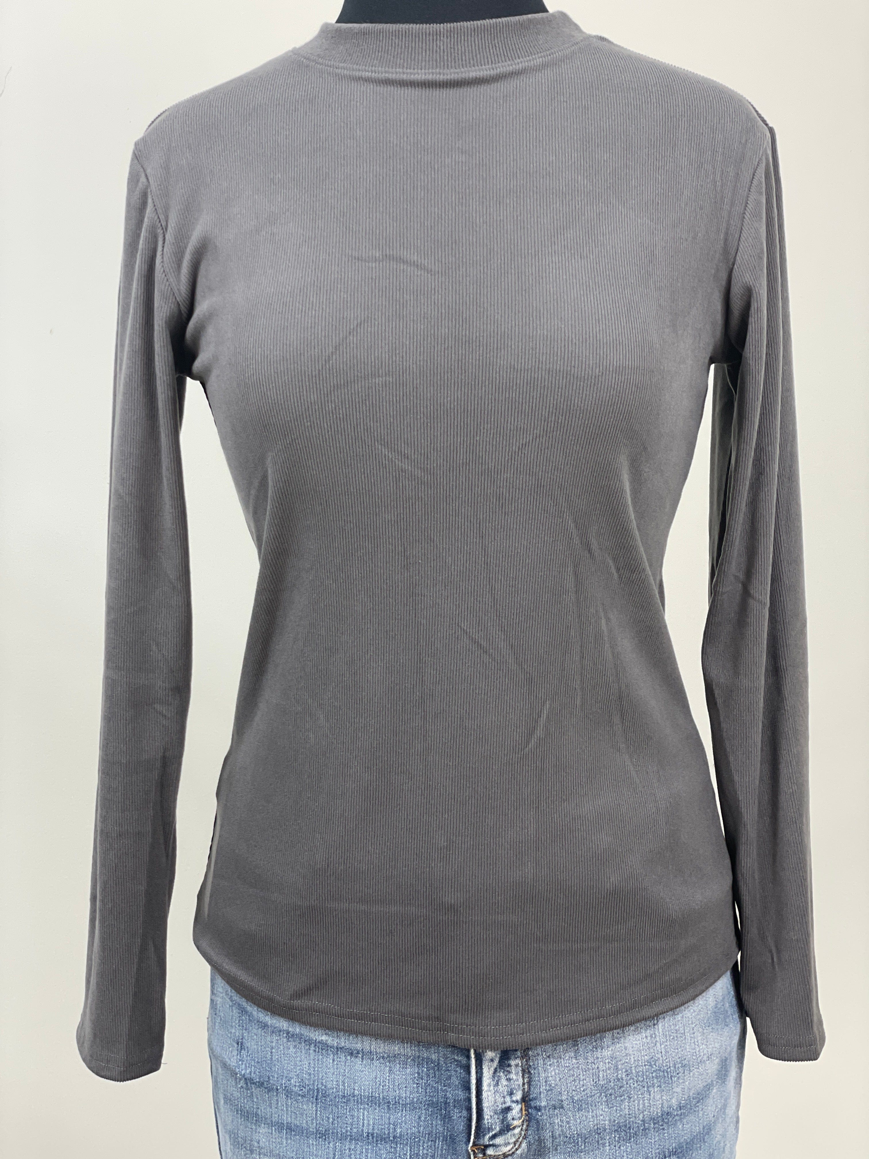 Dark Grey Long Sleeve Top