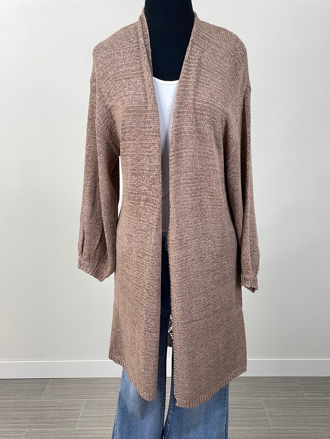 Mocha Back Detailed Cardigan