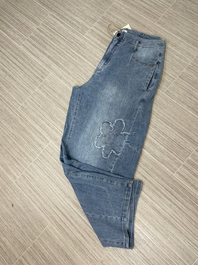 Flower Patch Denim Pants