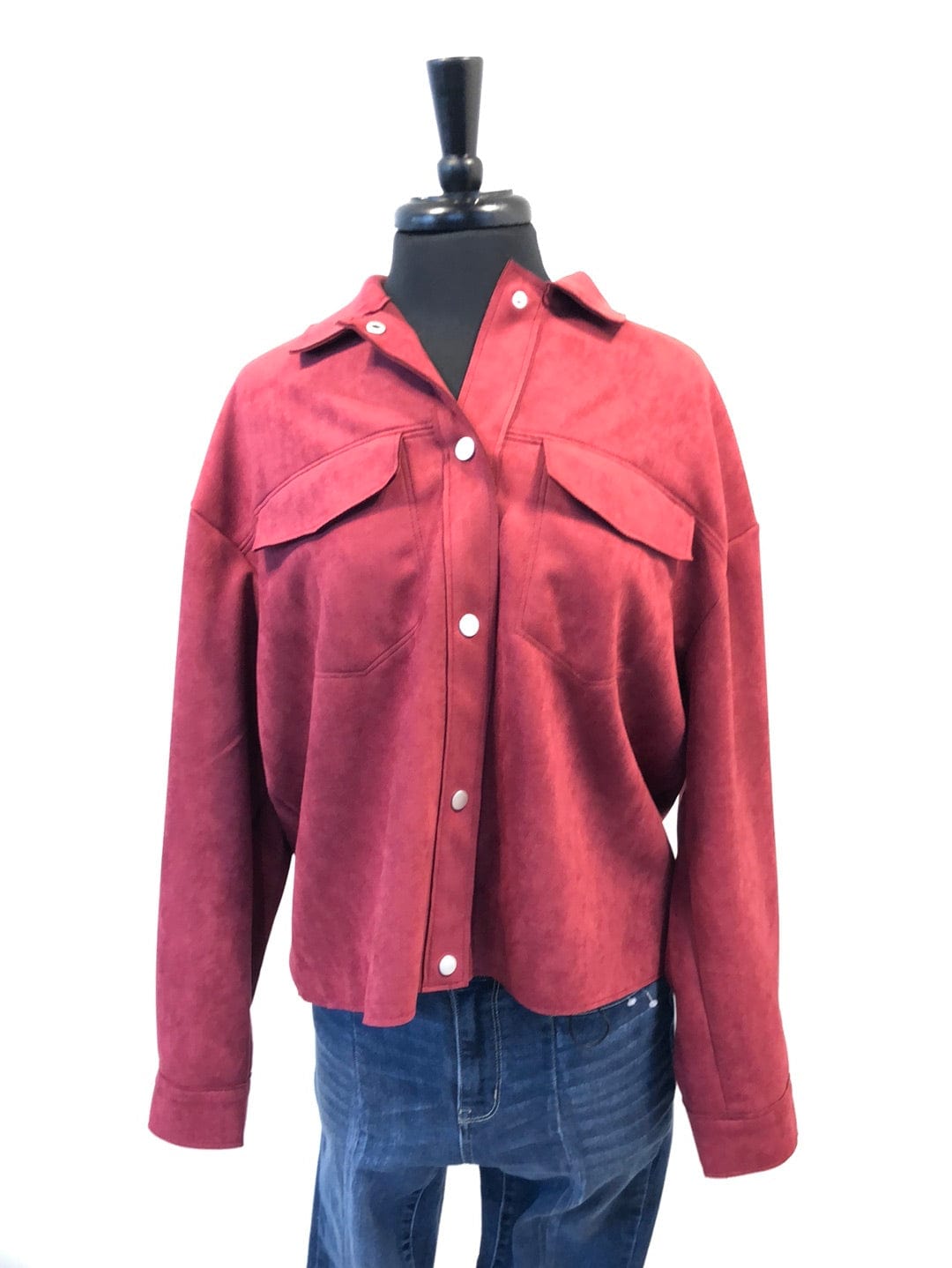 Burgundy Suede Jacket