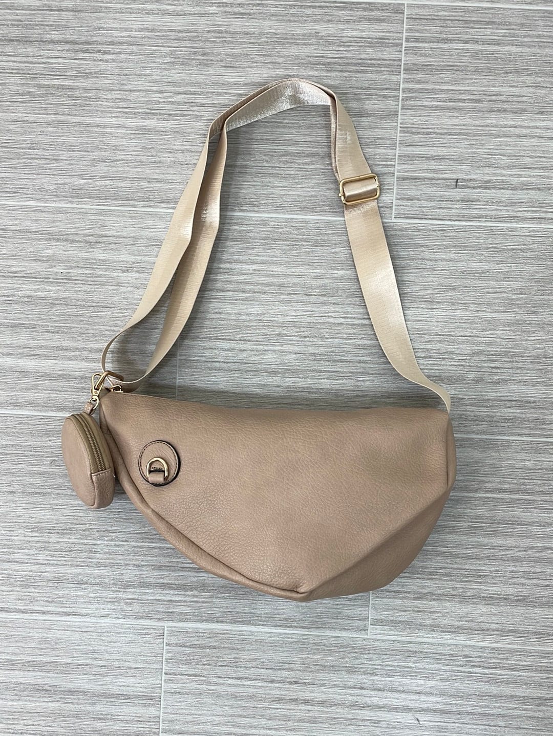 Apricot Soft Sling Bag W/ Coin Pouch