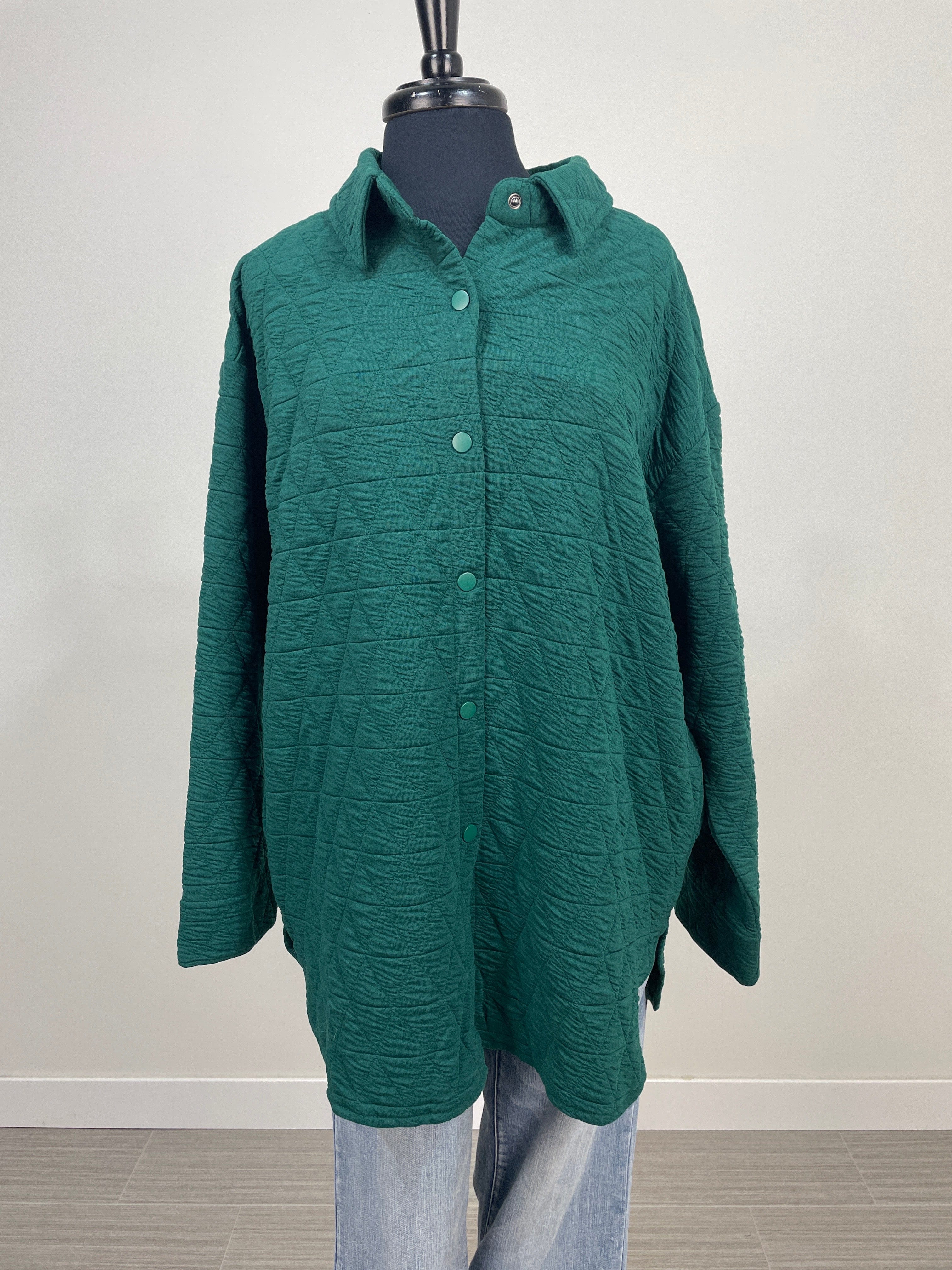 Forest Quilted Shacket