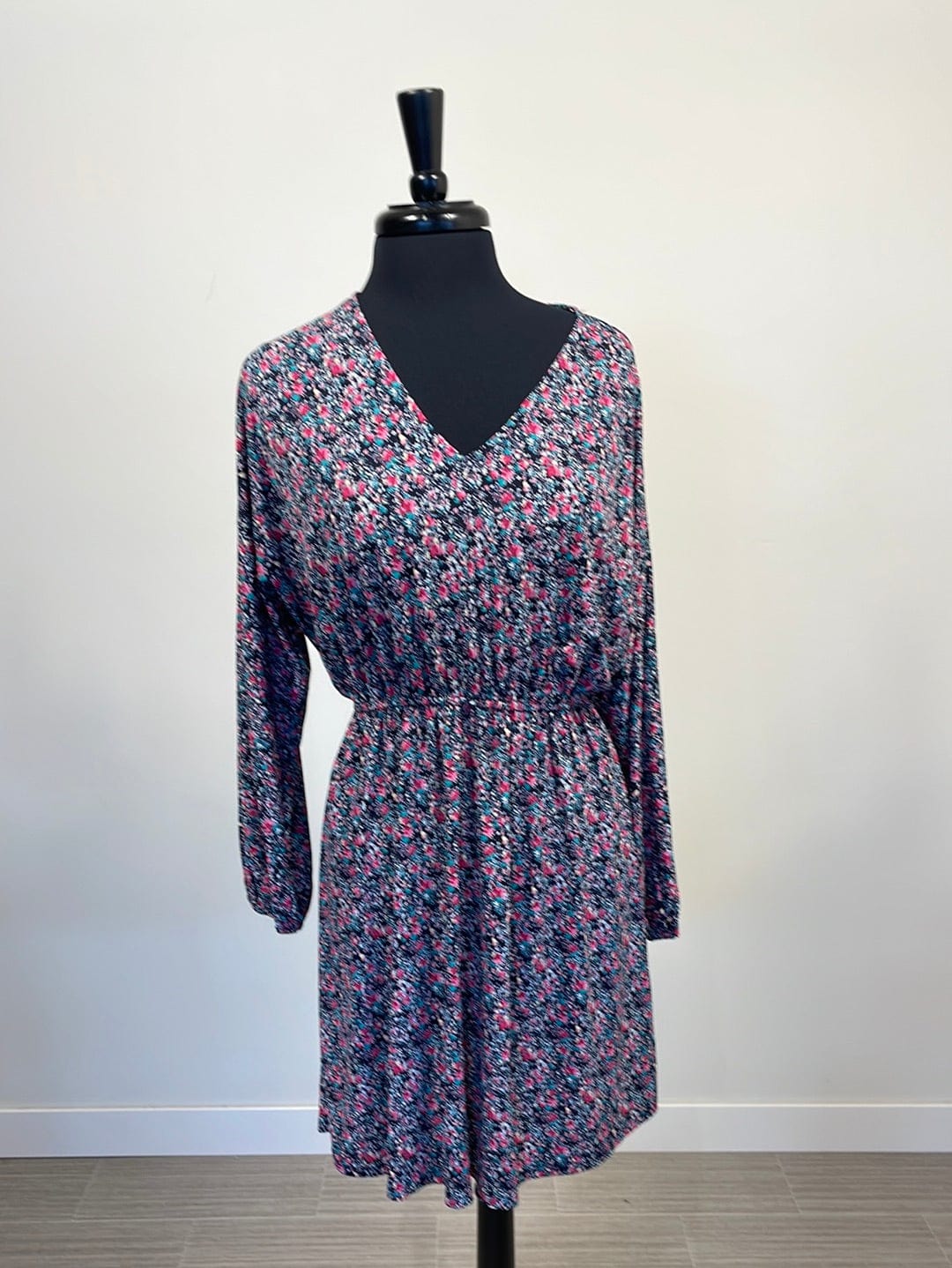 Navy Ditsy Floral Dress