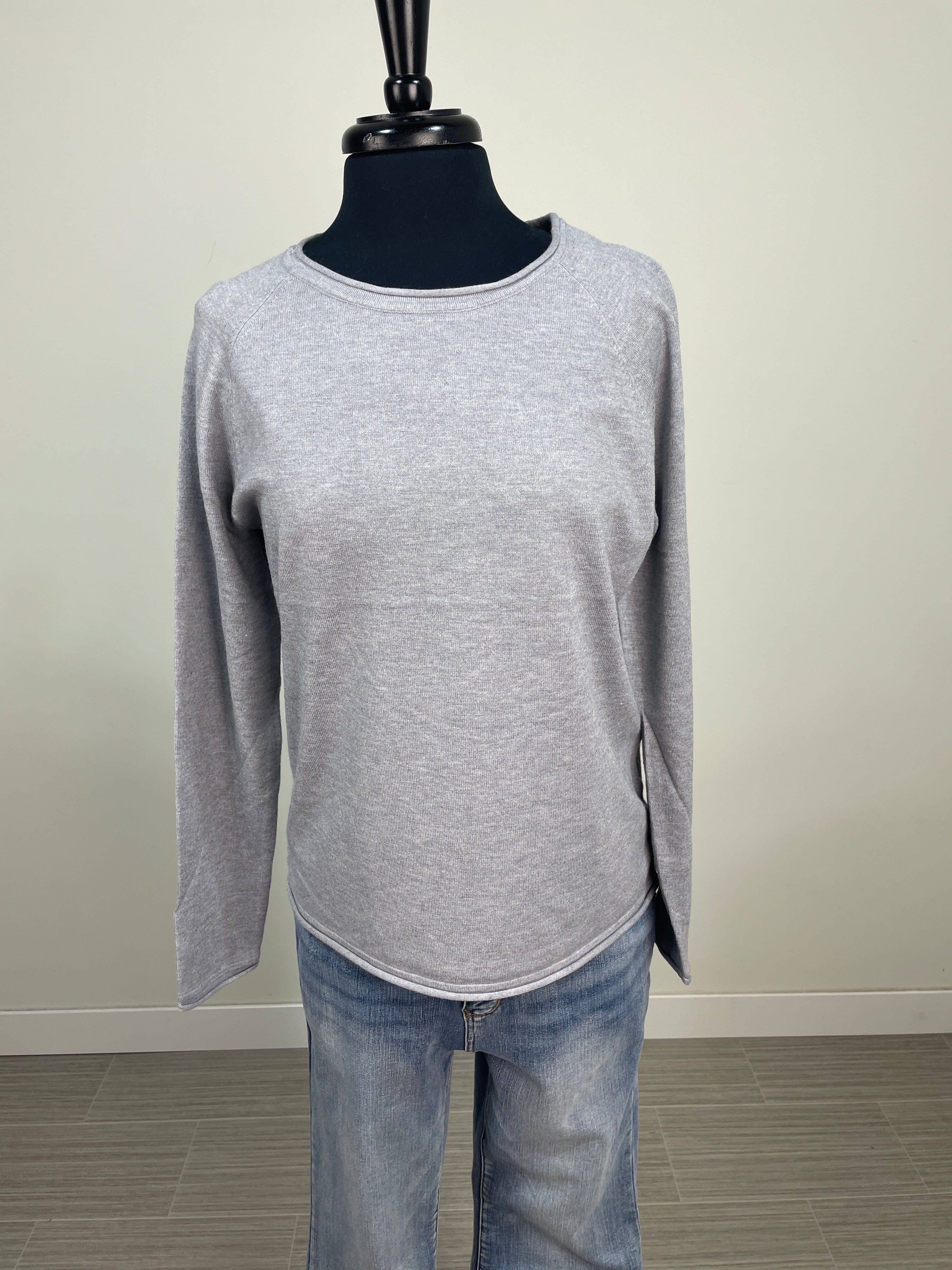 Heather Grey Luxe Essential Sweater