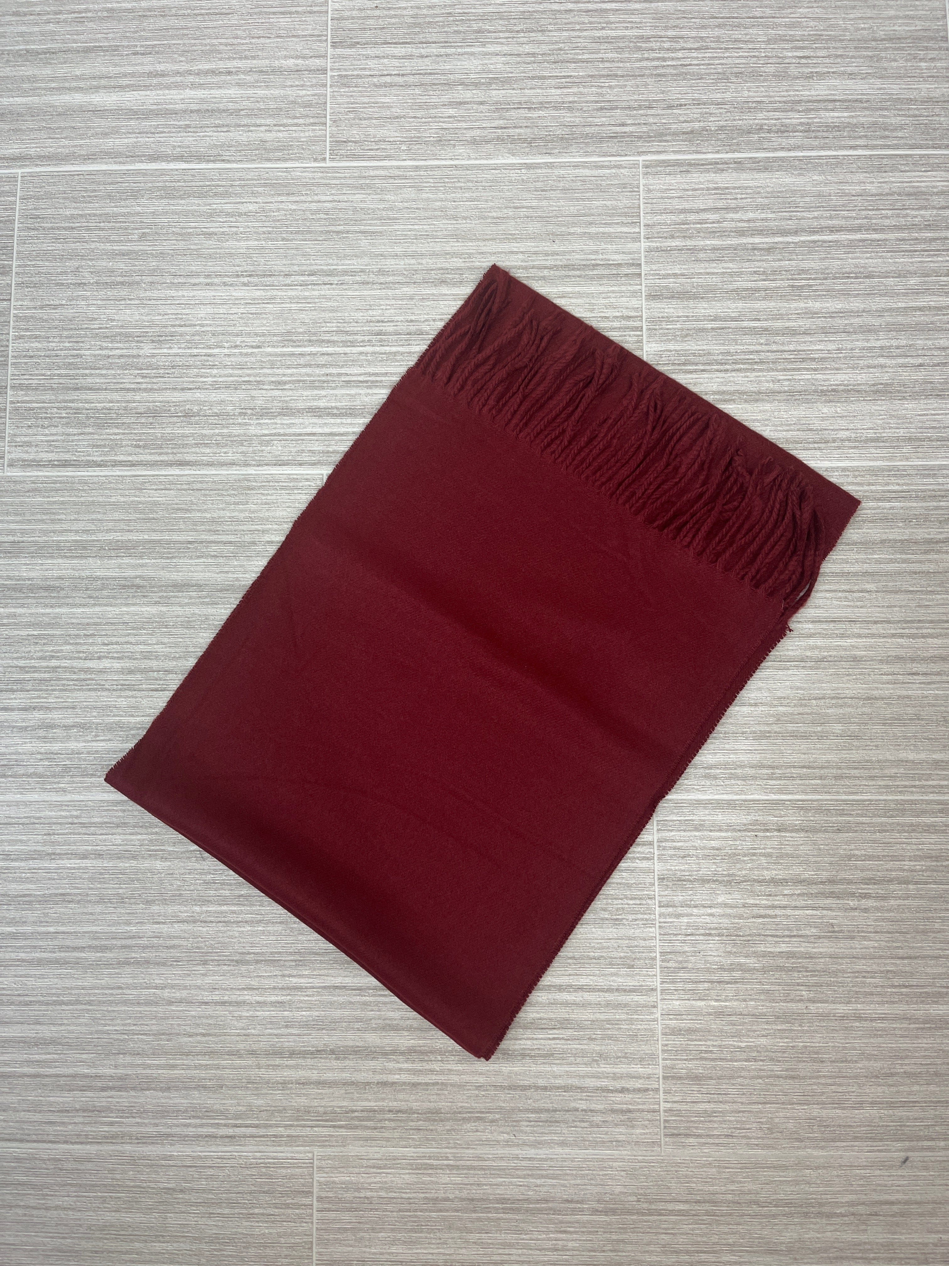 Solid Maroon Cashmere Feel Scarf