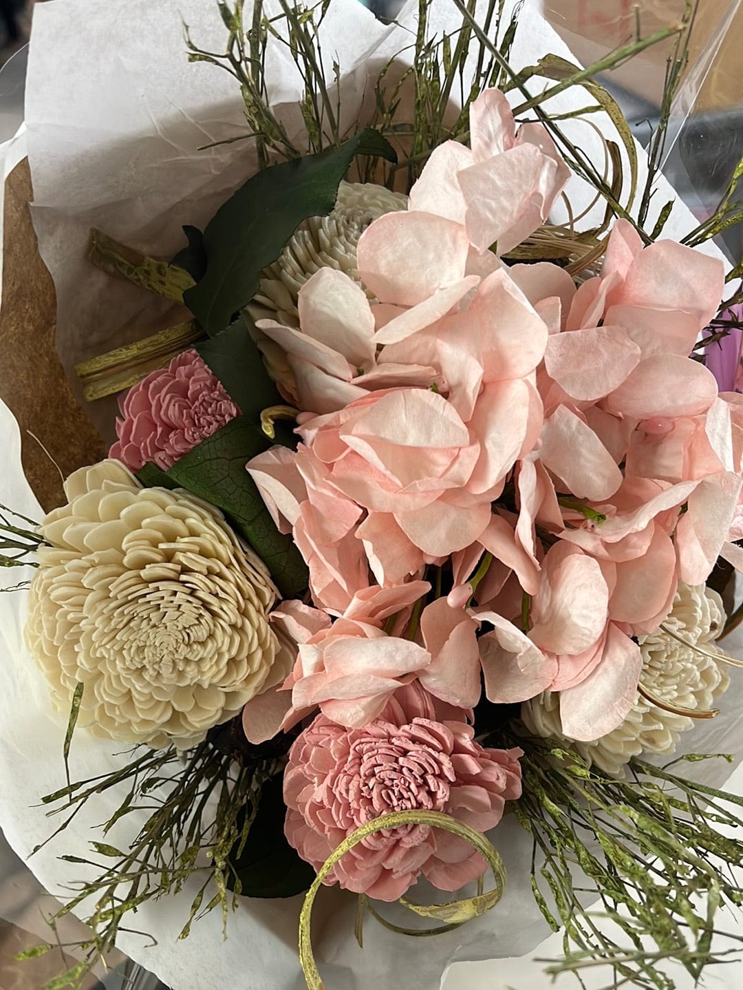 Pink Hydrangea Potpourri Floral Bouquet