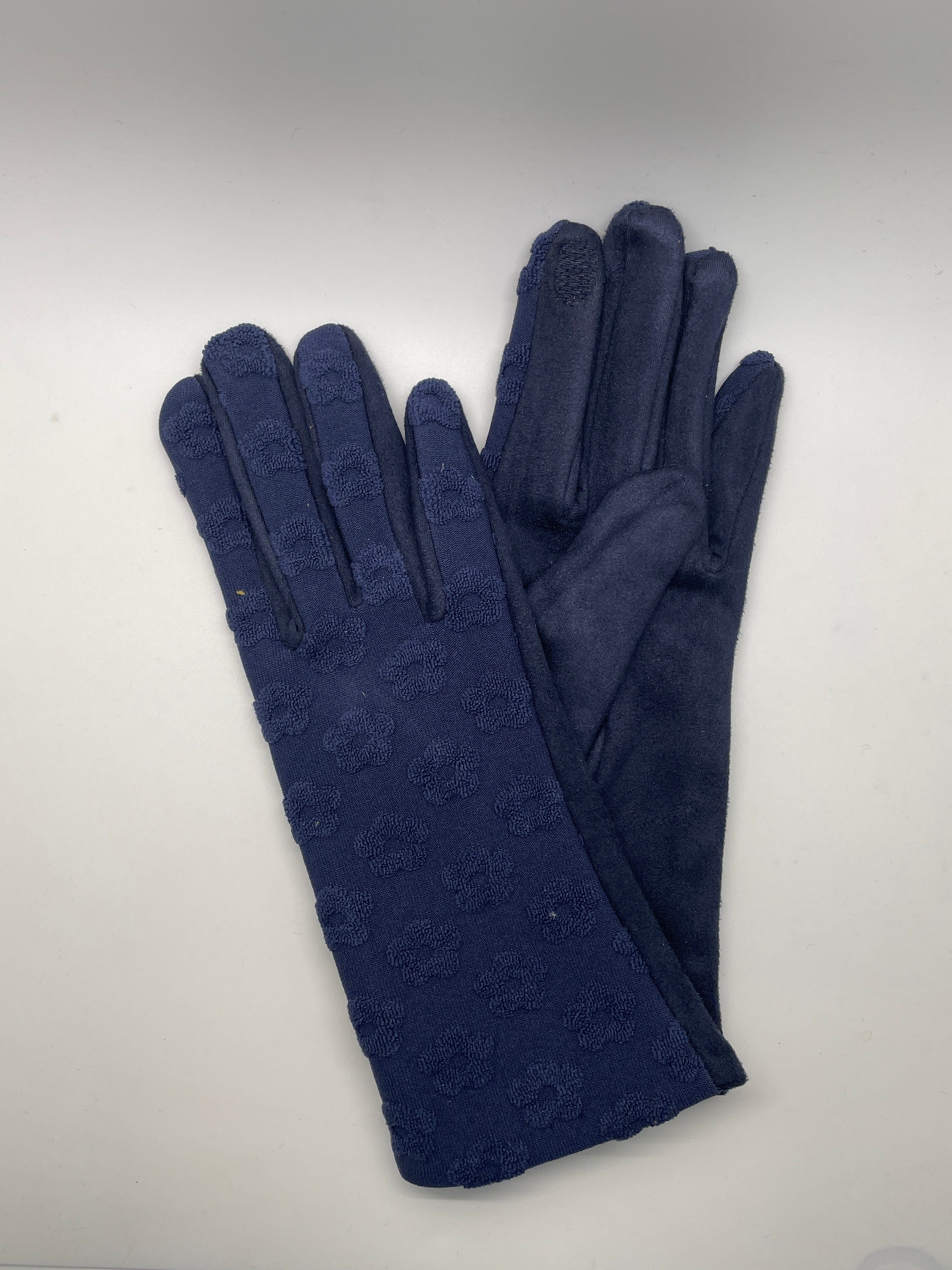 Navy Petunia Dual Texture Glove