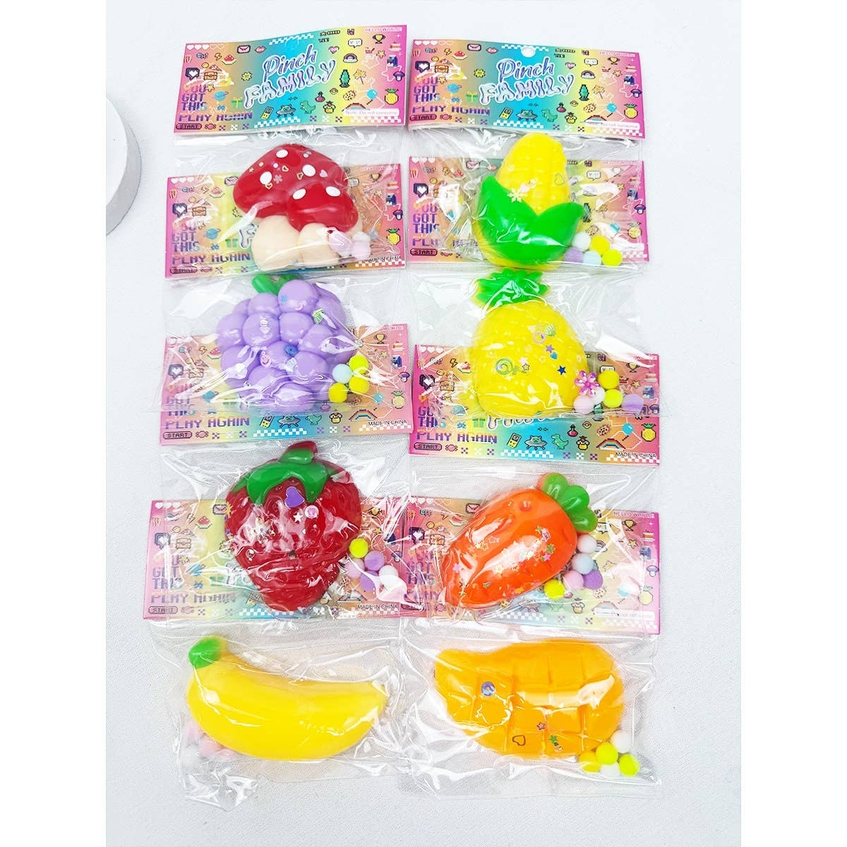 Assorted Fruit Pinch Squishy Toy