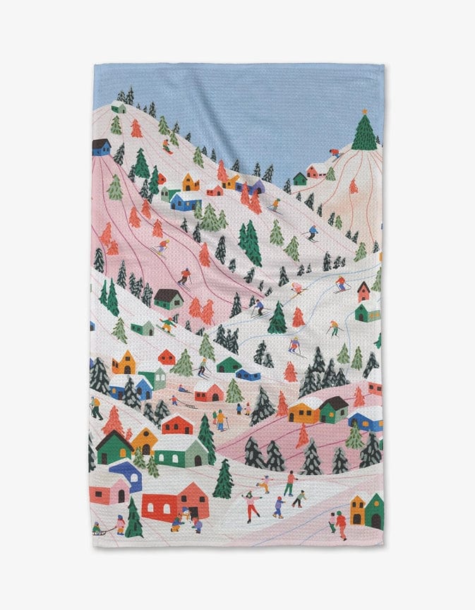Geometry Winter Holiday Tea Towel
