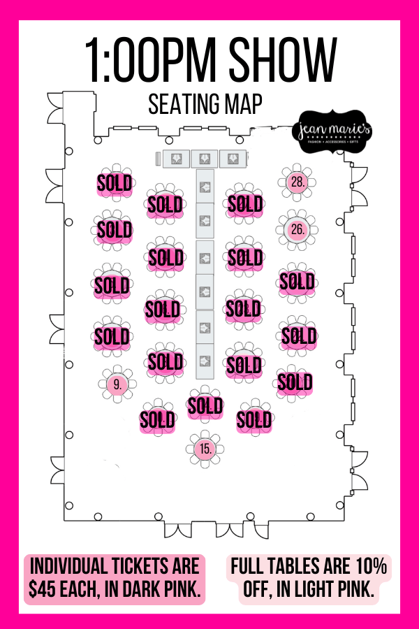 Spring Fashion Show 2026 1:00 PM SHOW - Individual Ticket Sales
