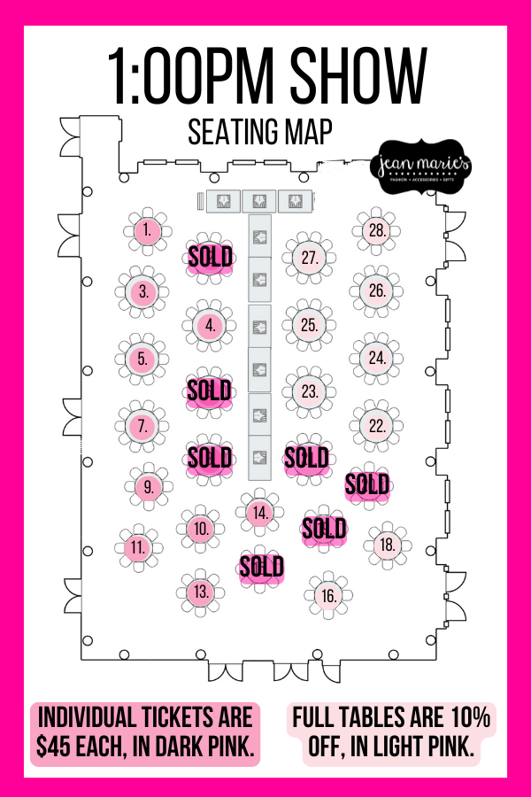 Holiday Fashion Show 2025 1:00 PM SHOW - Individual Ticket Sales