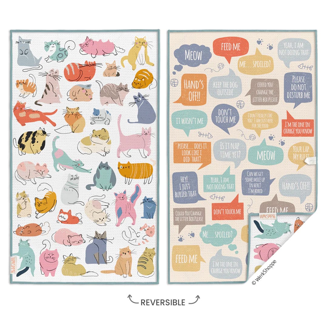 If Cats Could Talk Kitchen Microfiber Towel