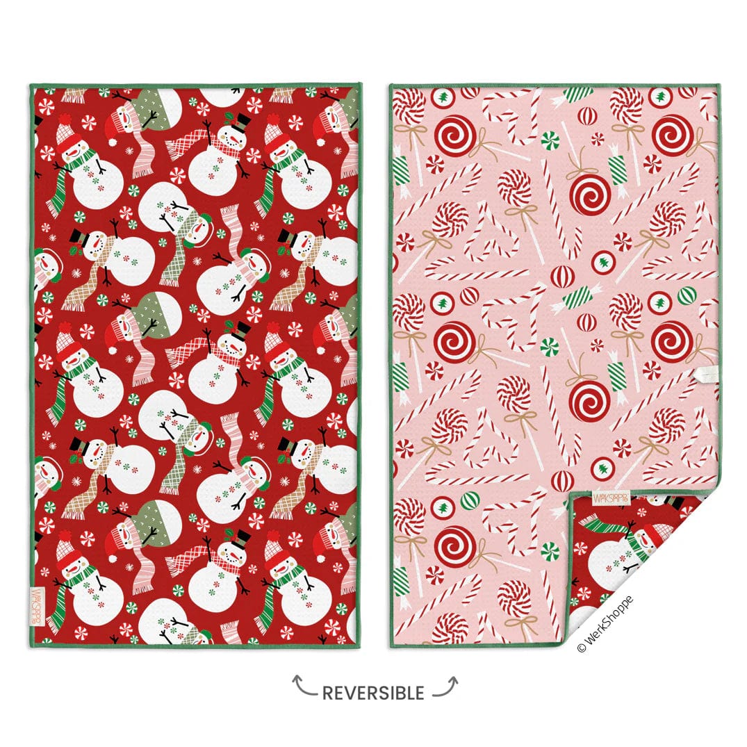 Peppermint Party Kitchen Microfiber Towel