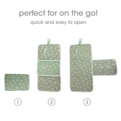 Organic Sage Travel Changing Mat, Diaper Bag Changing Pad