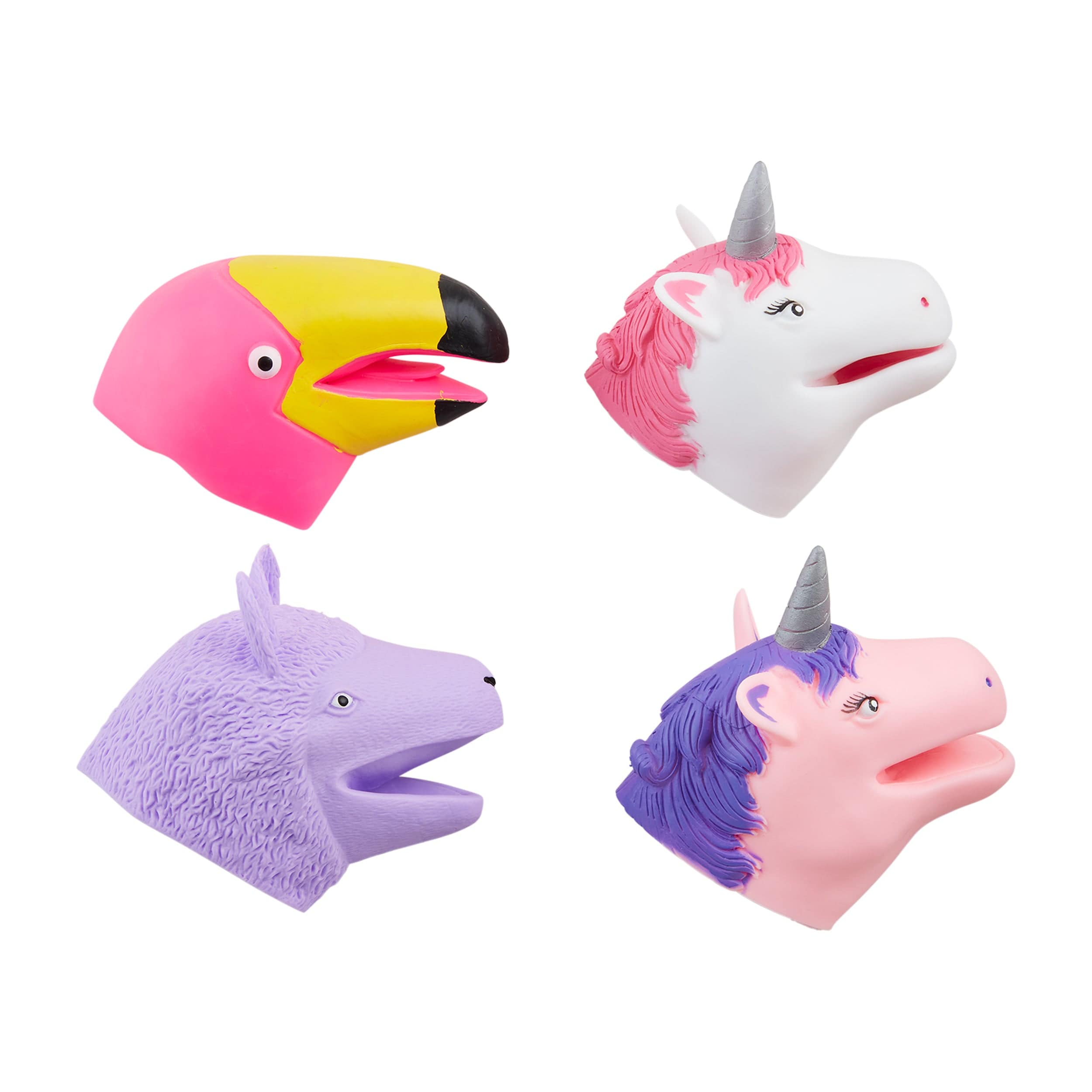 Flamingo, Llama & Unicorn Hand Puppets