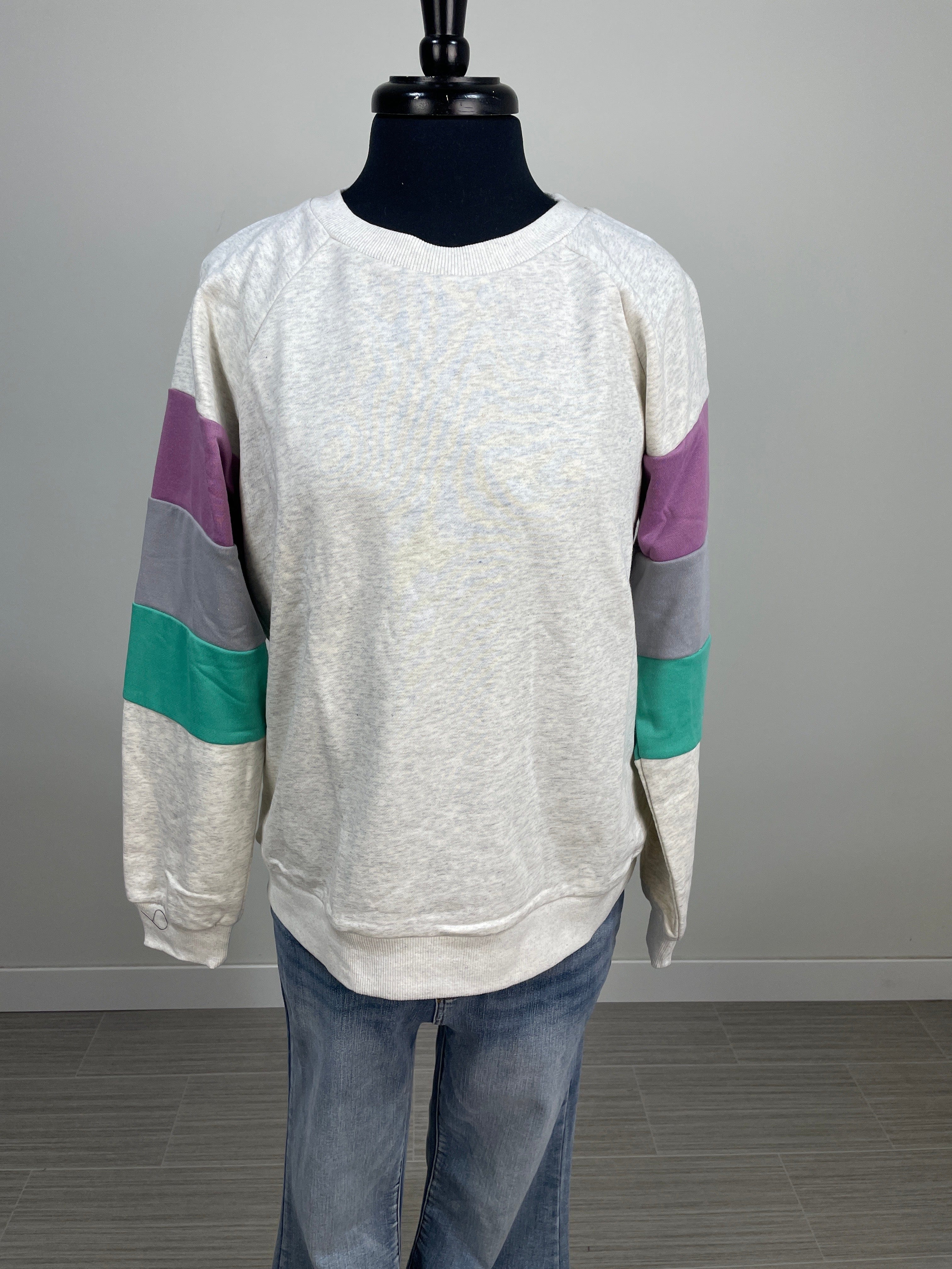 Color block Raglan French Terry Pullover