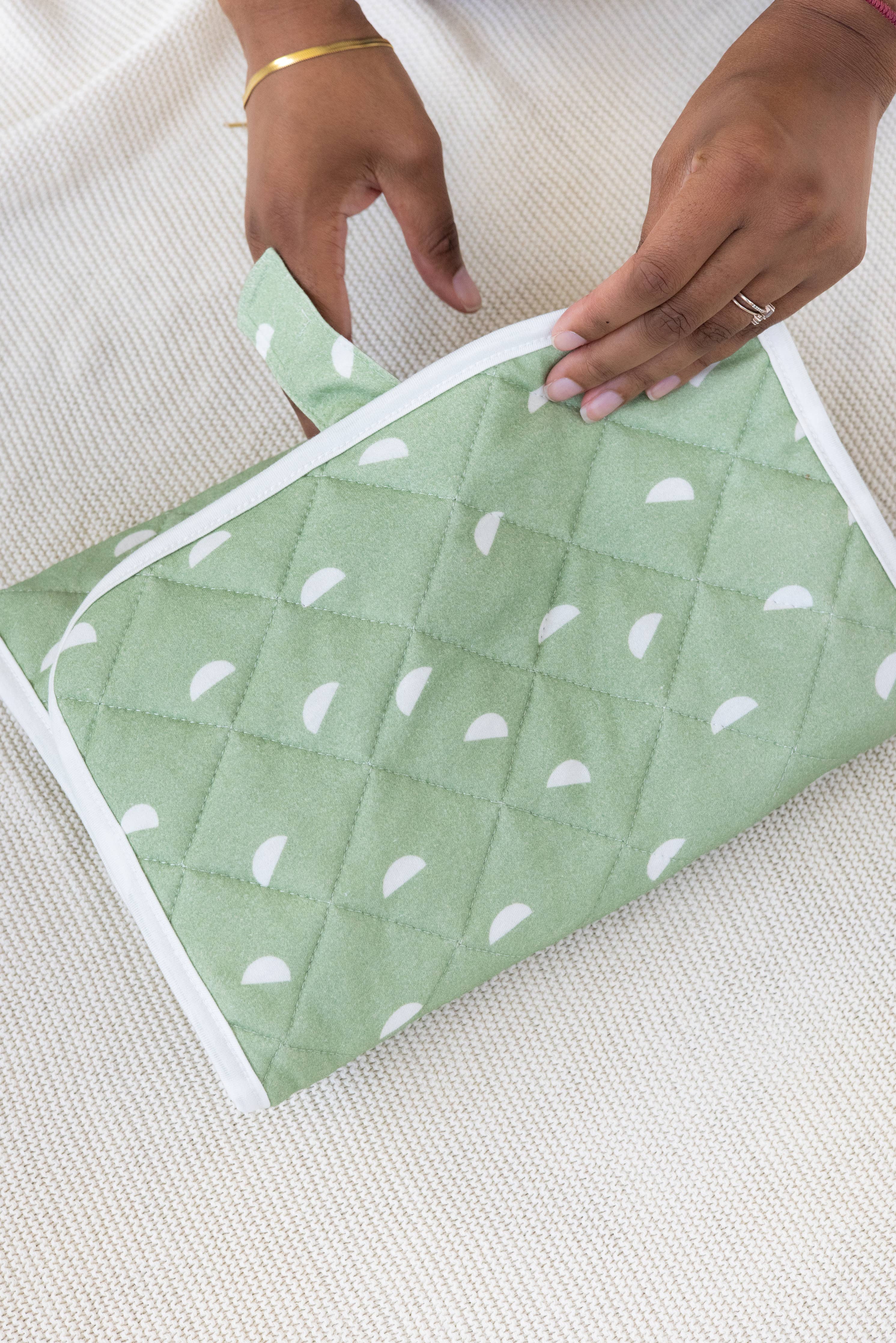 Organic Sage Travel Changing Mat, Diaper Bag Changing Pad