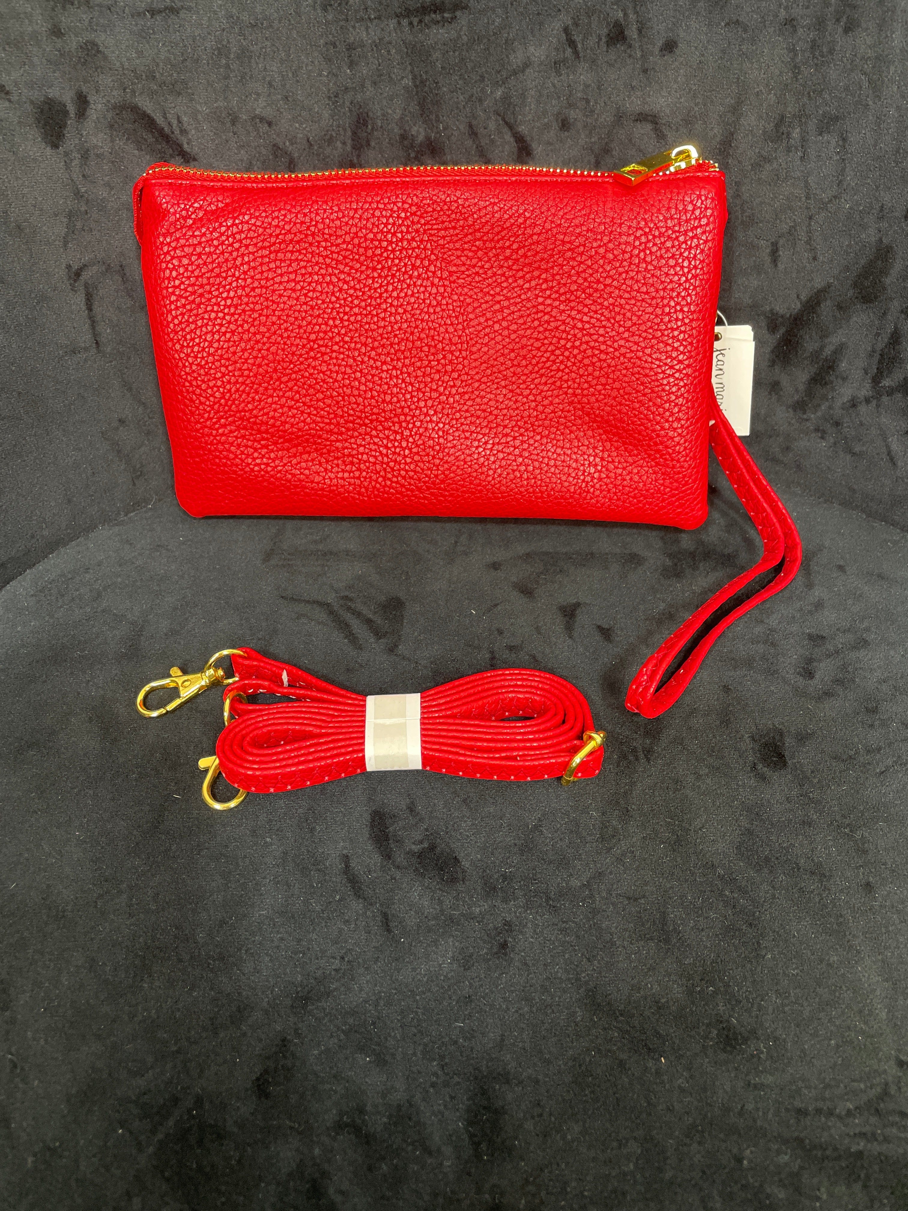 Red Riley Crossbody Wristlet