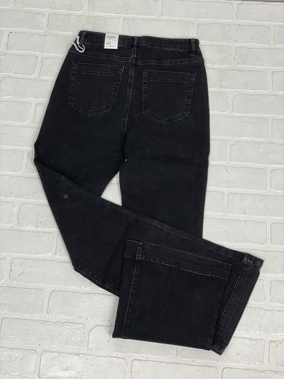 Audrey Pull On Flare Jeans - Dusty Black