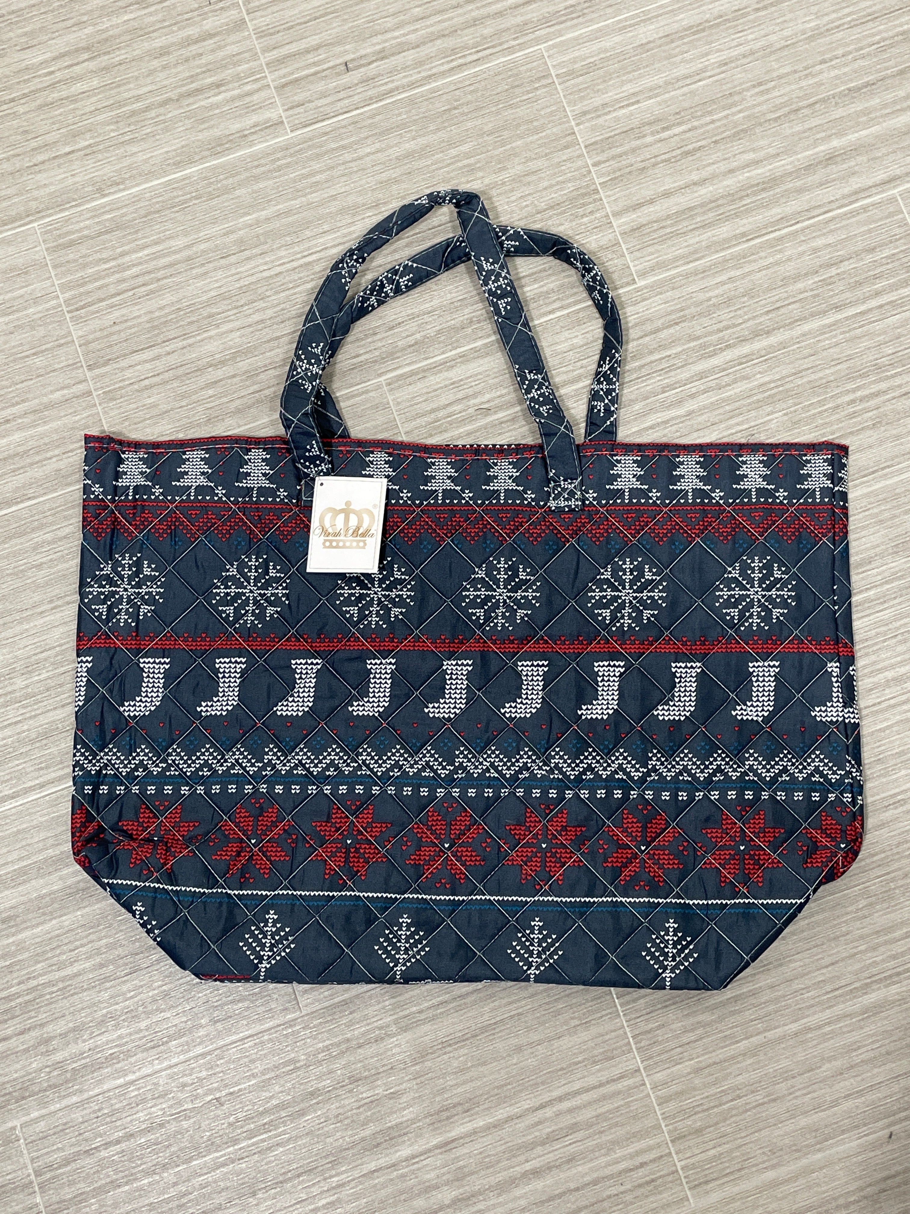 Knitted Holiday Quilted Tote