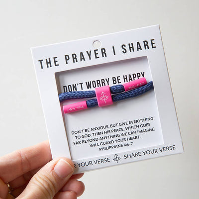 DON'T WORRY BE HAPPY Christian Cord Bracelet