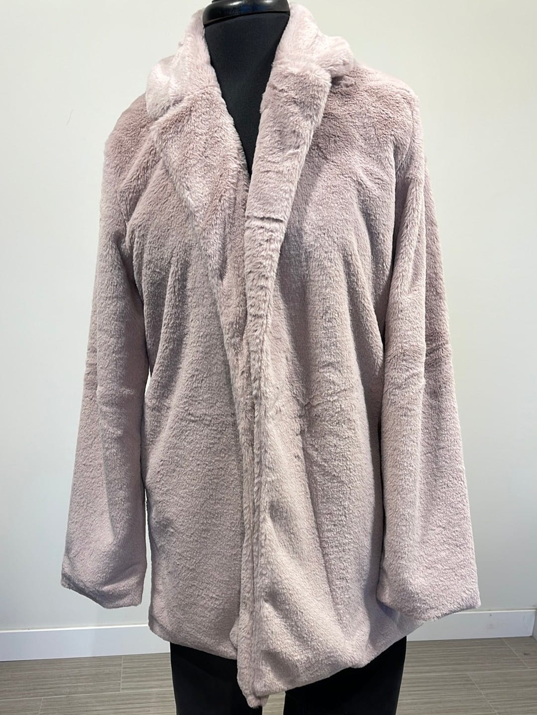 Dusty Lilac Faux Fur Coat