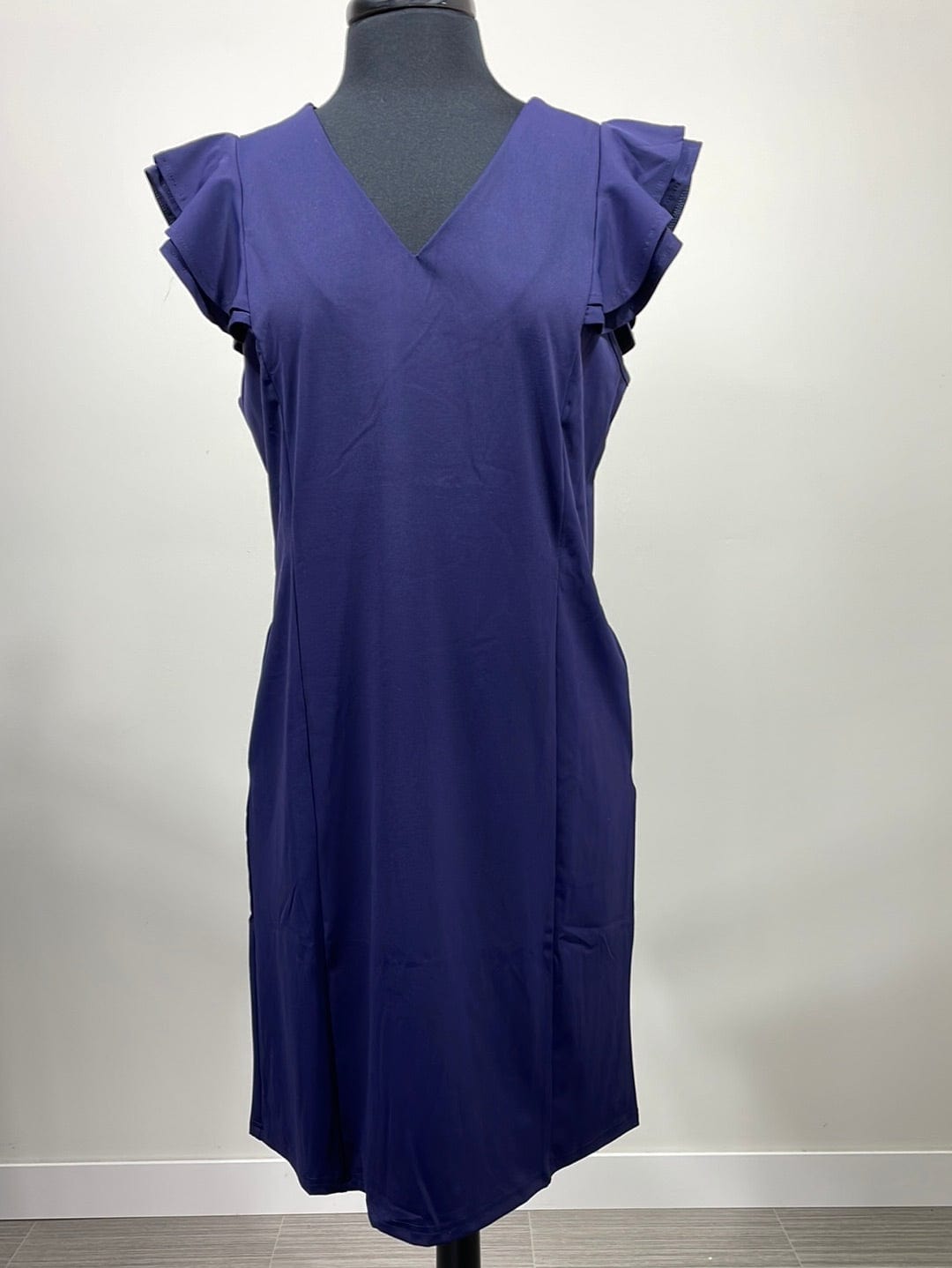 Navy Shania ruffle Cap Sleeve Dress