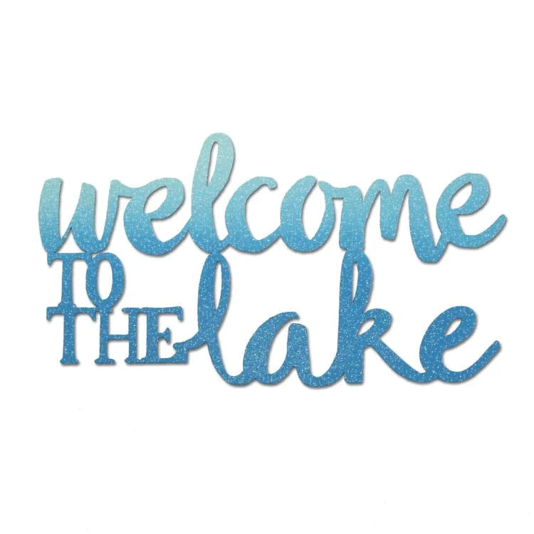 "Welcome to the Lake" Magnet Blue