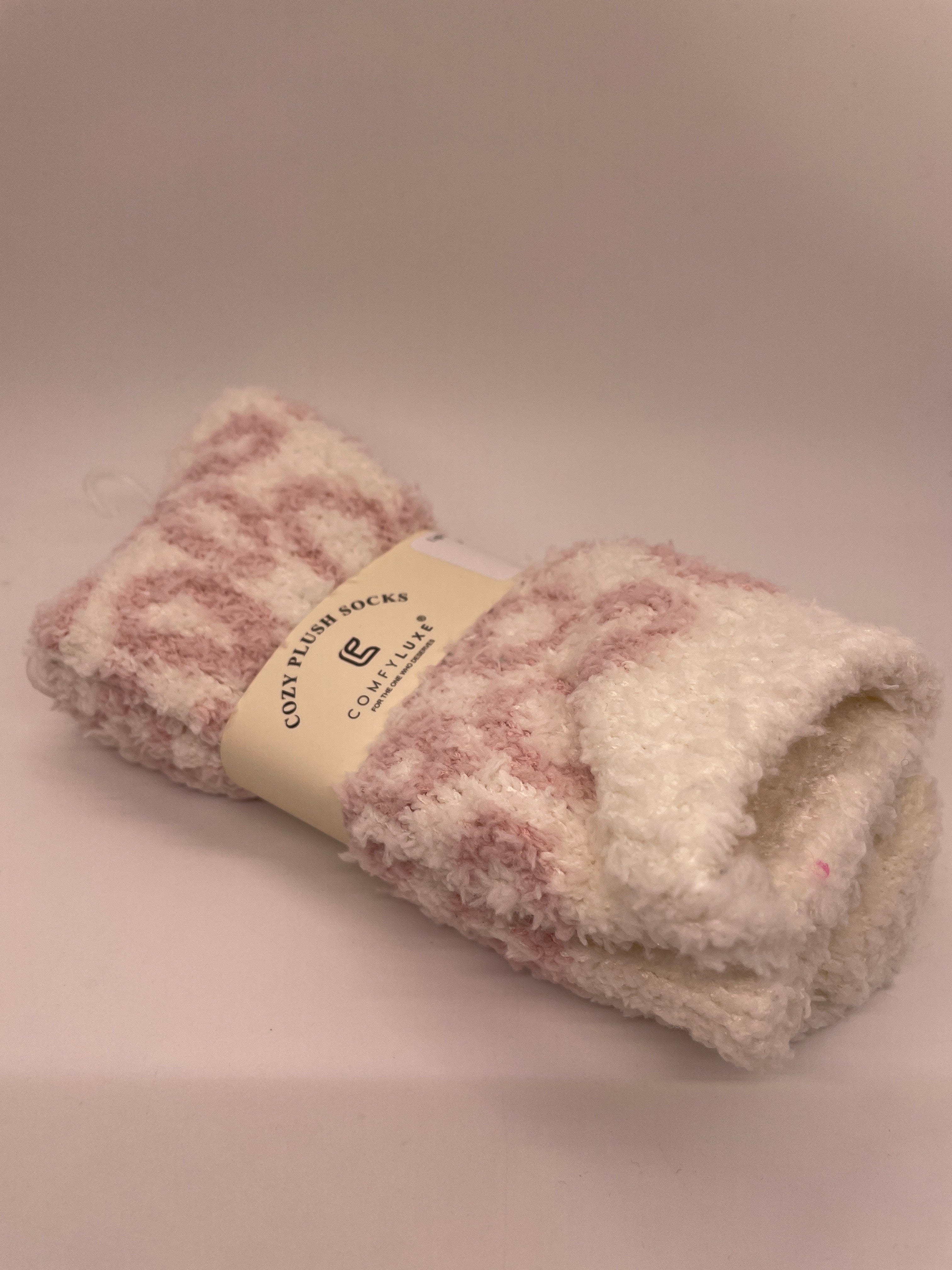 Light Pink Leopard Mini Crew Socks