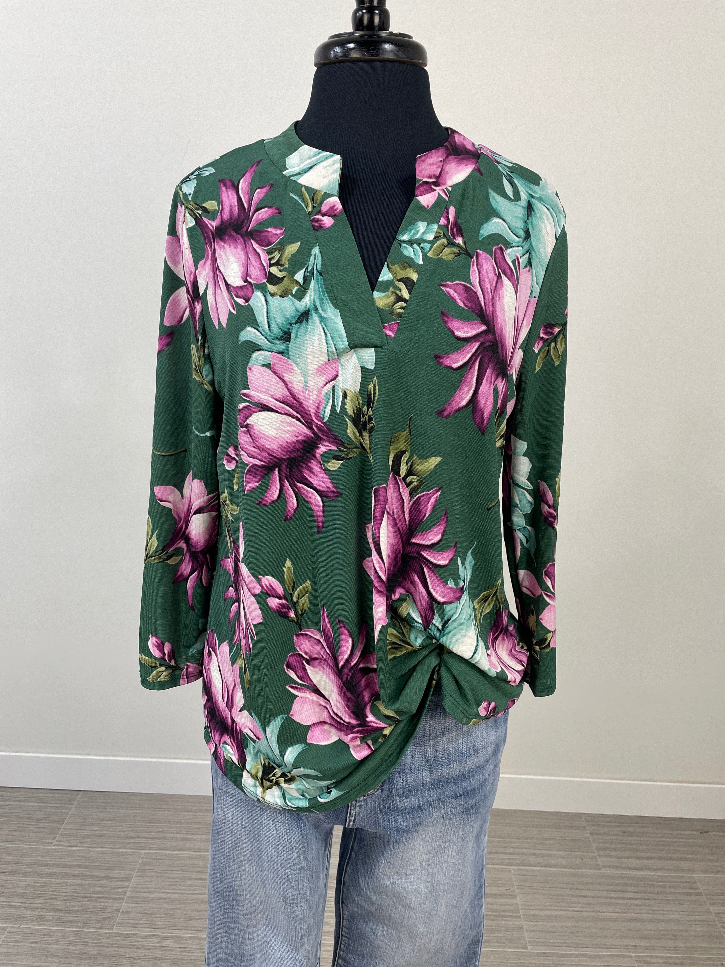 Plum Floral Lizzy Top