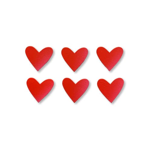 Heart Magnets S/6 Red