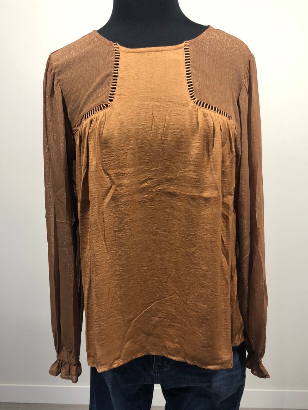 Camel Shimmer Blouse