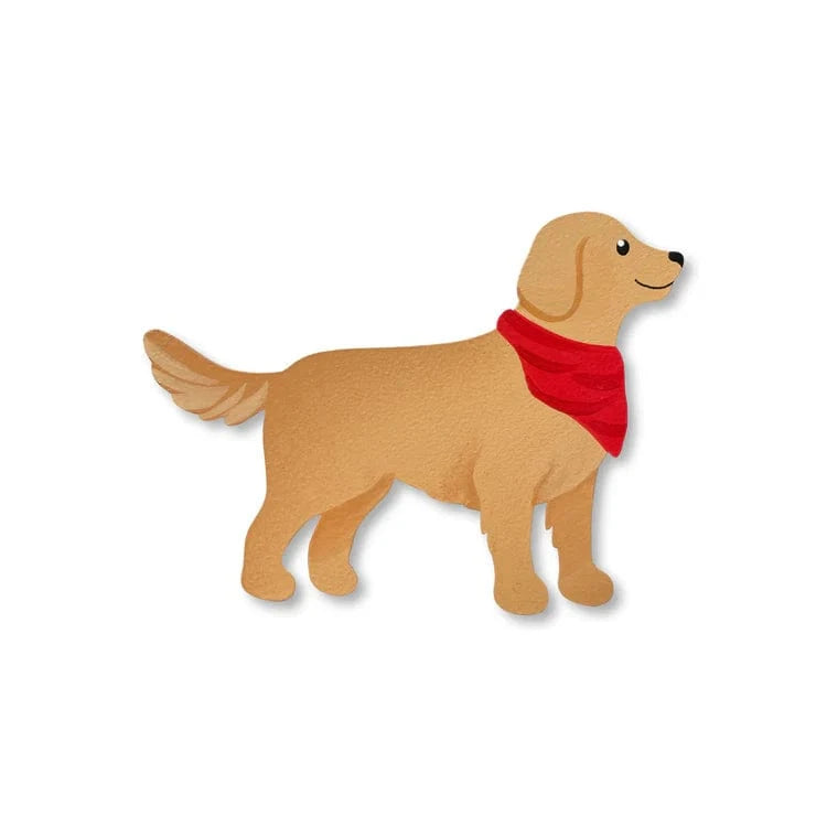 Retriever Dog w/Bandana Magnet