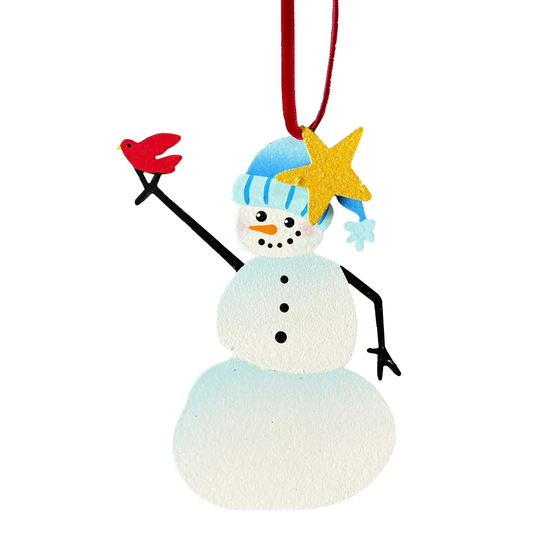 Snowman w/Bird Ornament