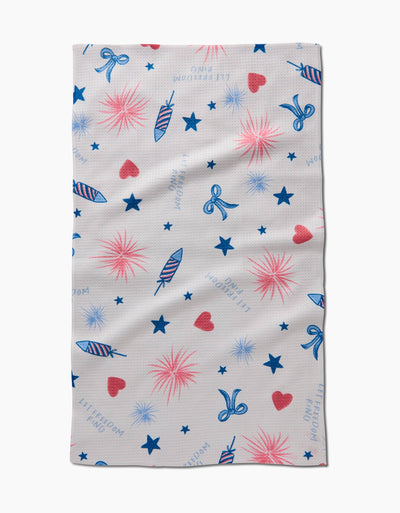 Geometry Freedom Tea Towel