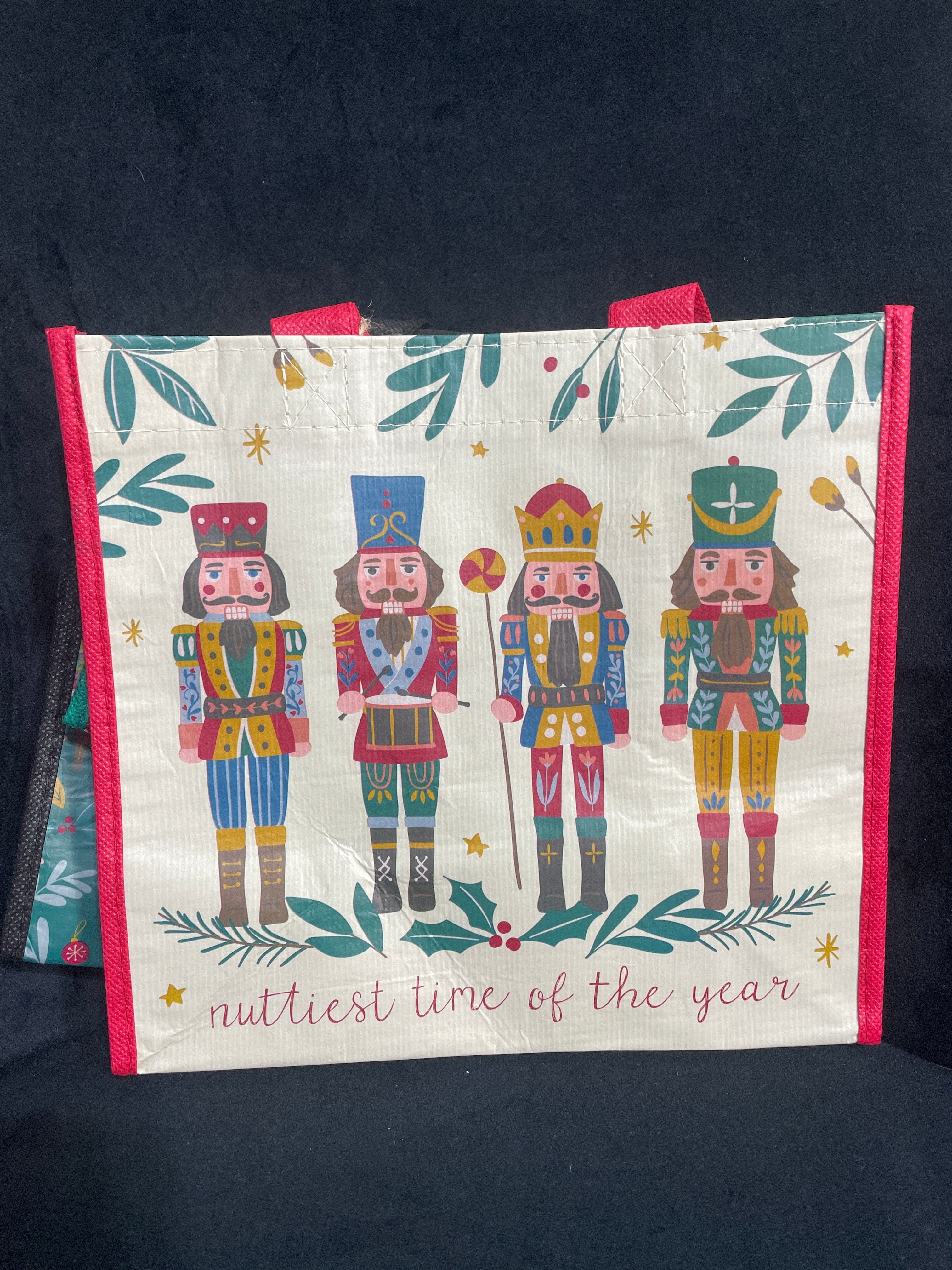 Nutcracker Holiday Recycled Gift Bags S/3
