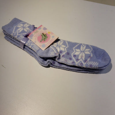 Purple Snowflake Therapeutic Socks 2pk
