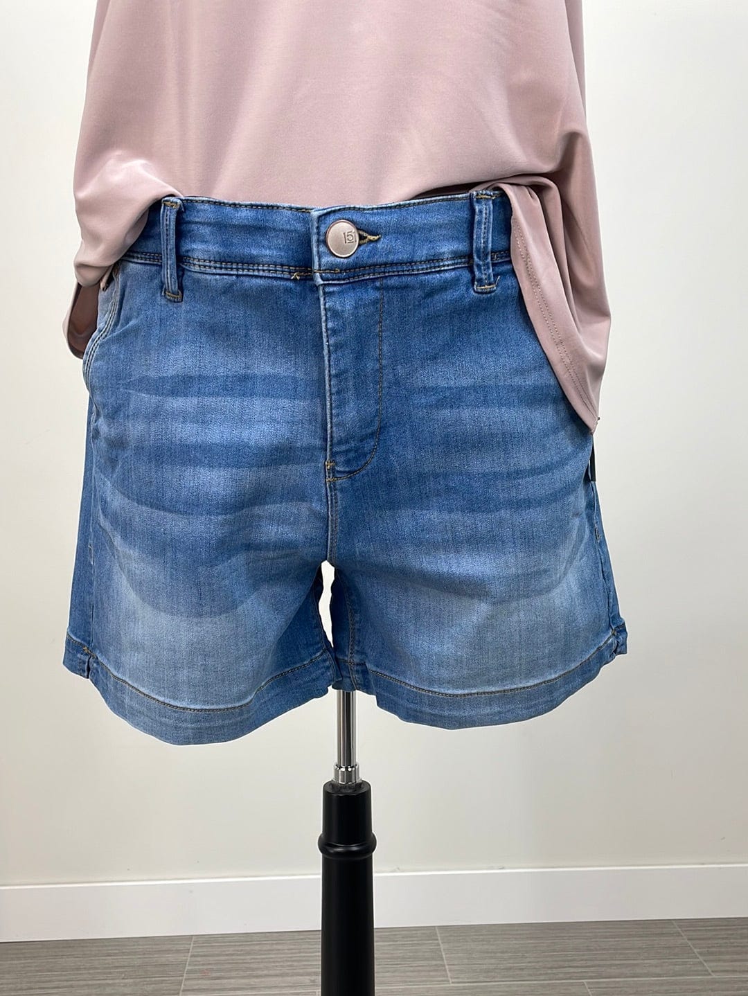 Light Stonewash Goddess Midi Length Short