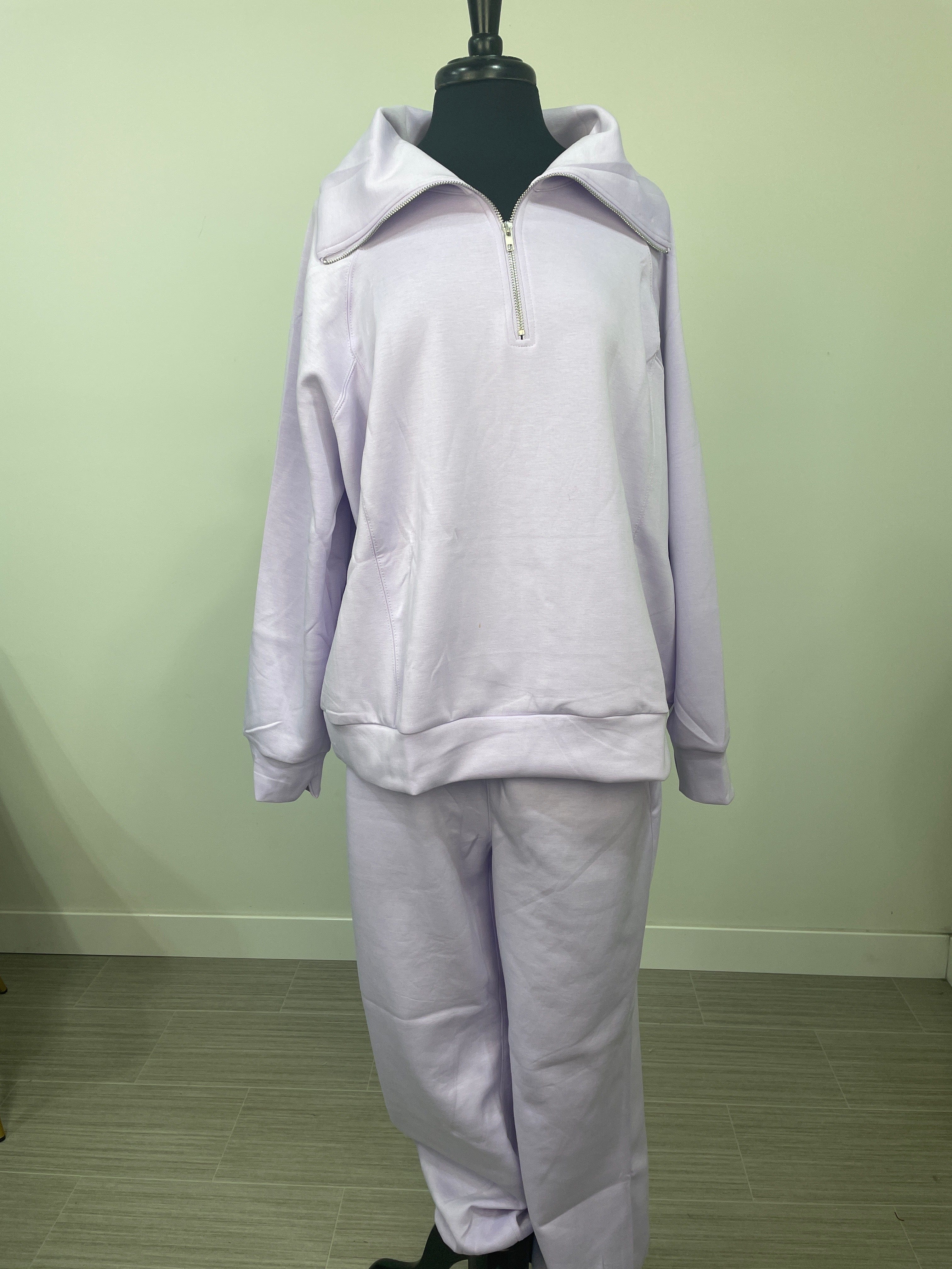 Lilac Quarter Zip Hamptons Set