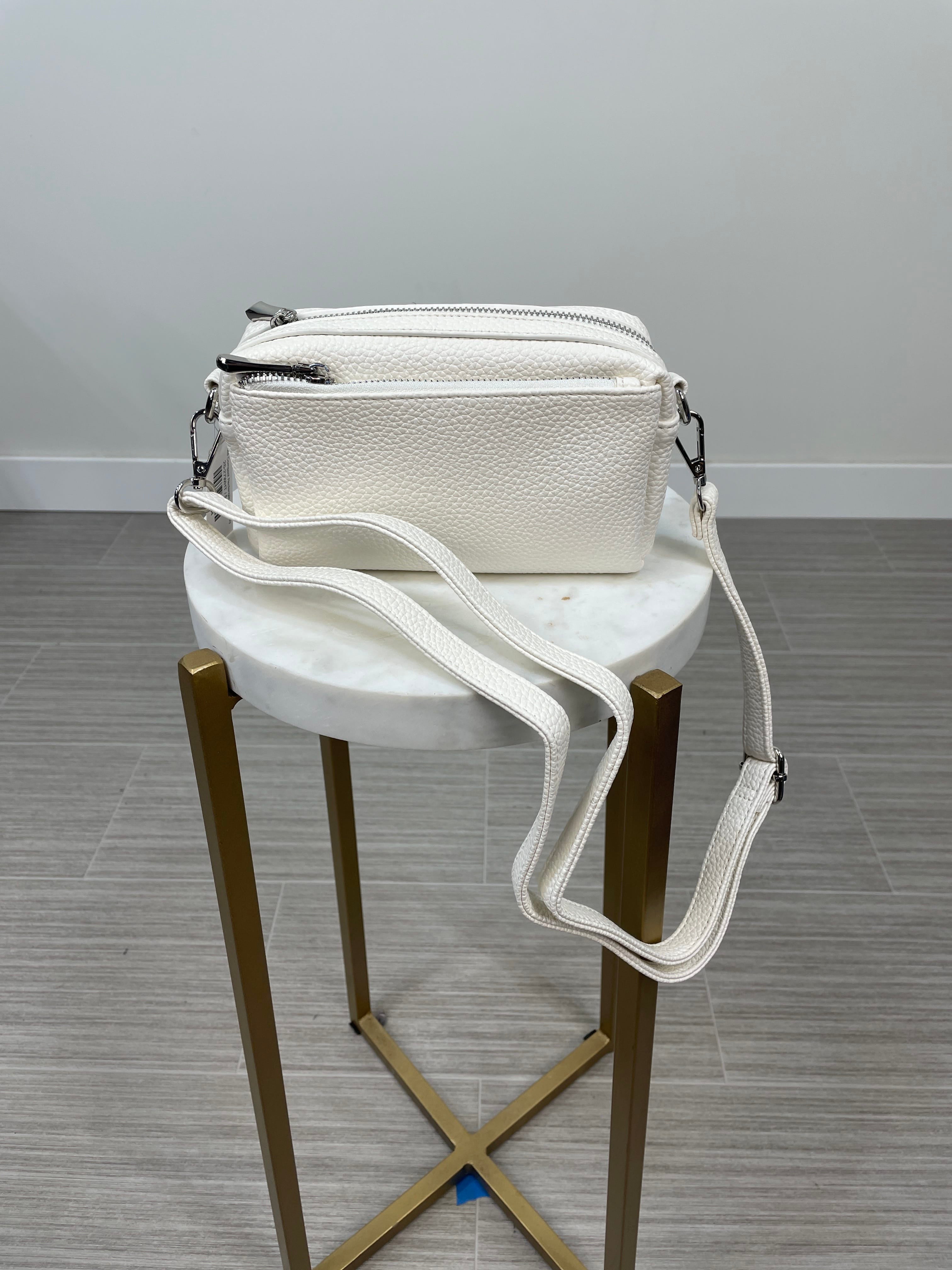 White Compact Rectangle Crossbody