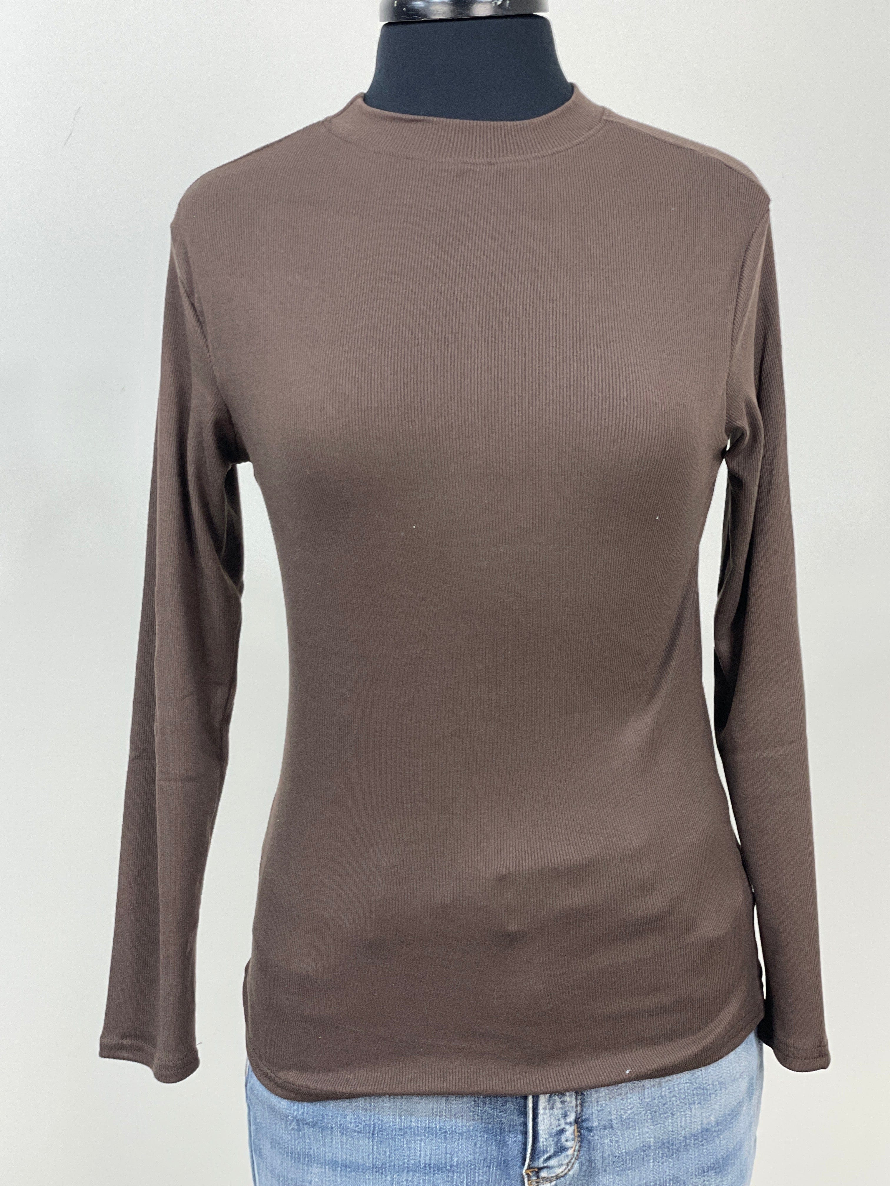 Brown Long Sleeve Top