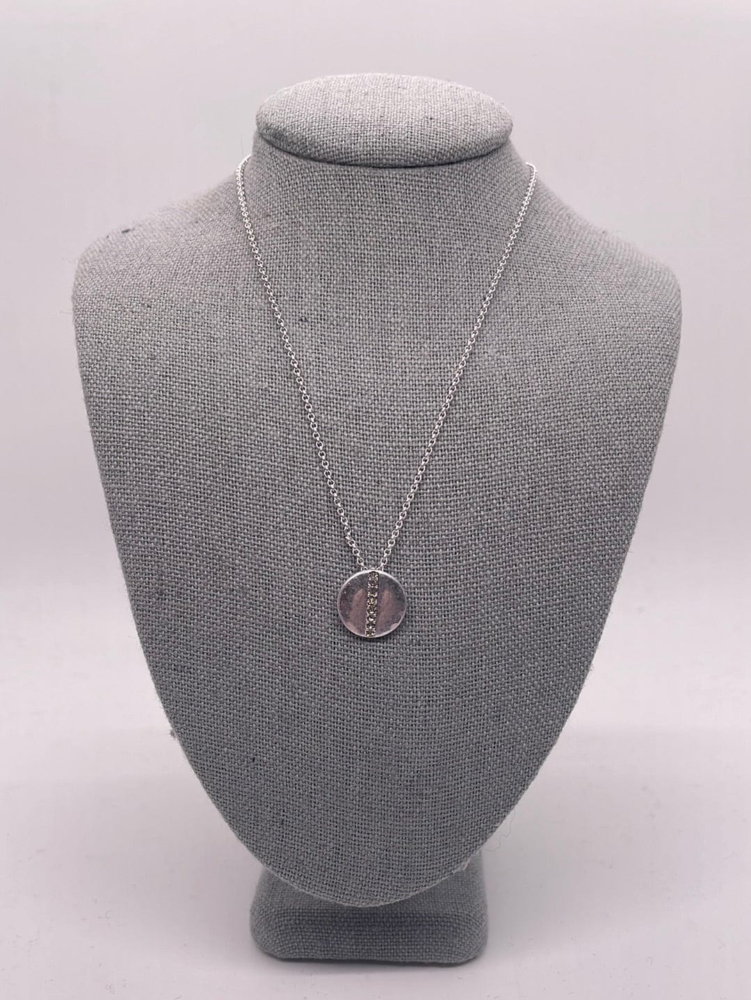 Silver Delicate Disc Necklace