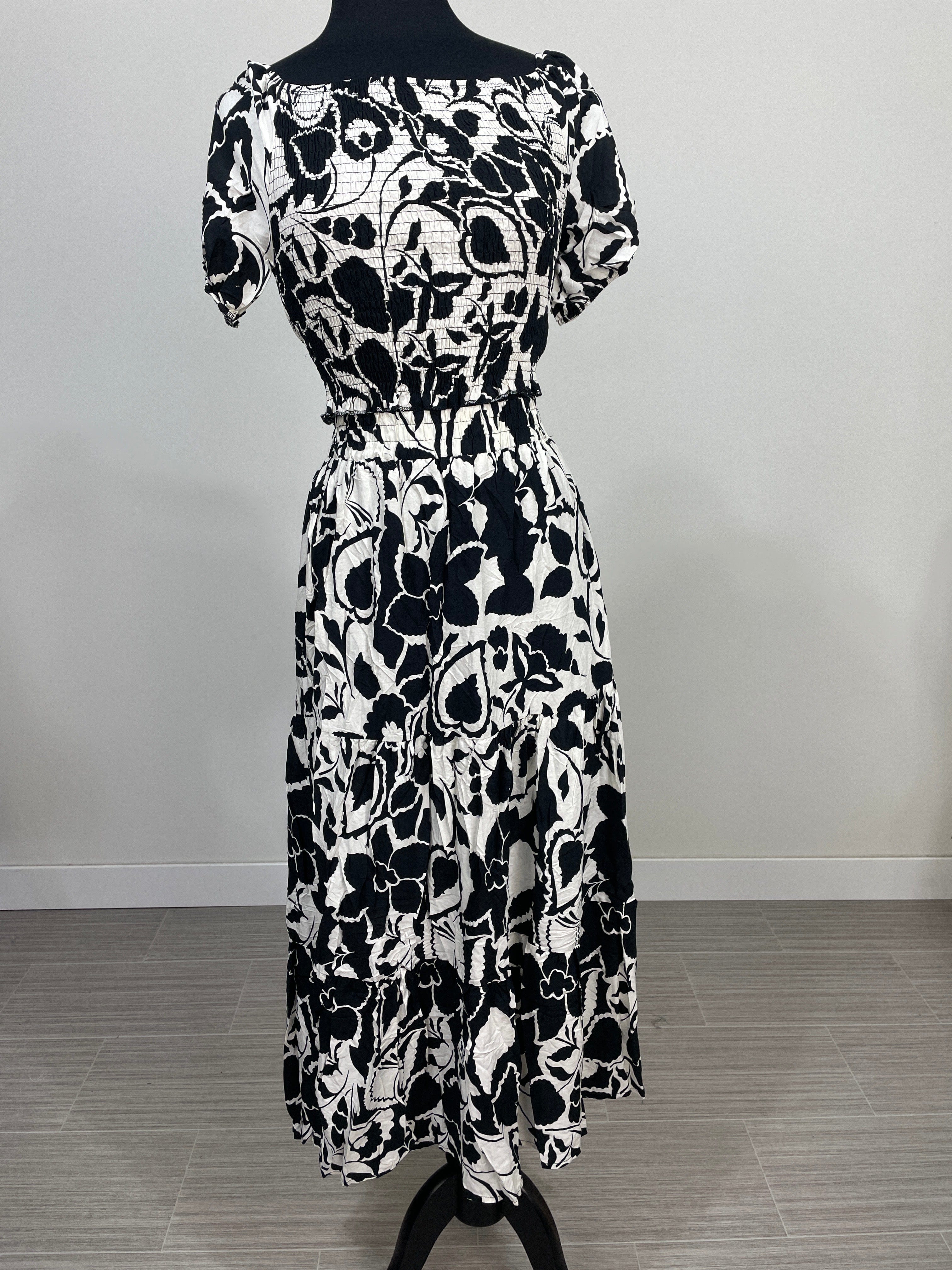 Black Tropical 2pc Skirt Set