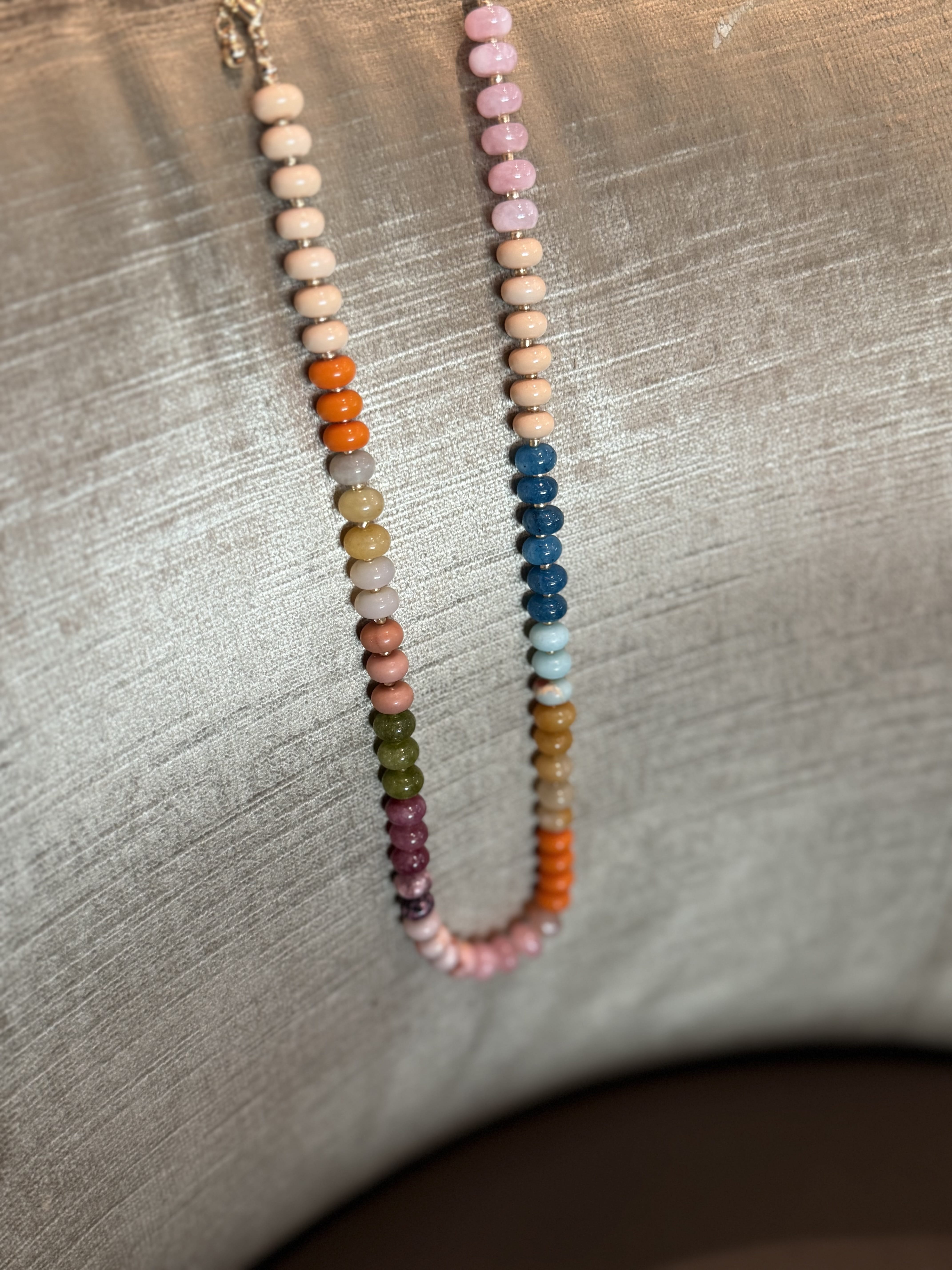 Bright Multi Small Glass Bead Necklace