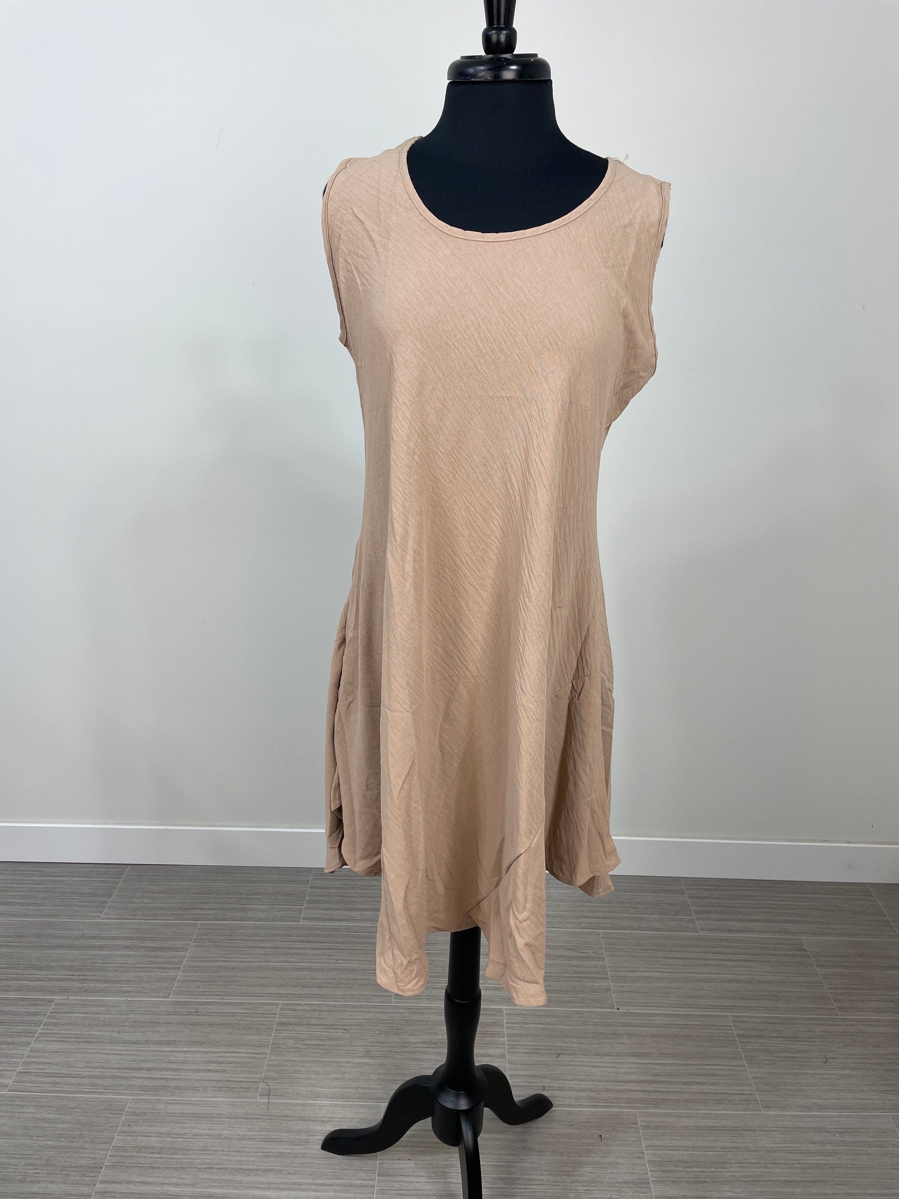 Khaki Sleeveless Dress